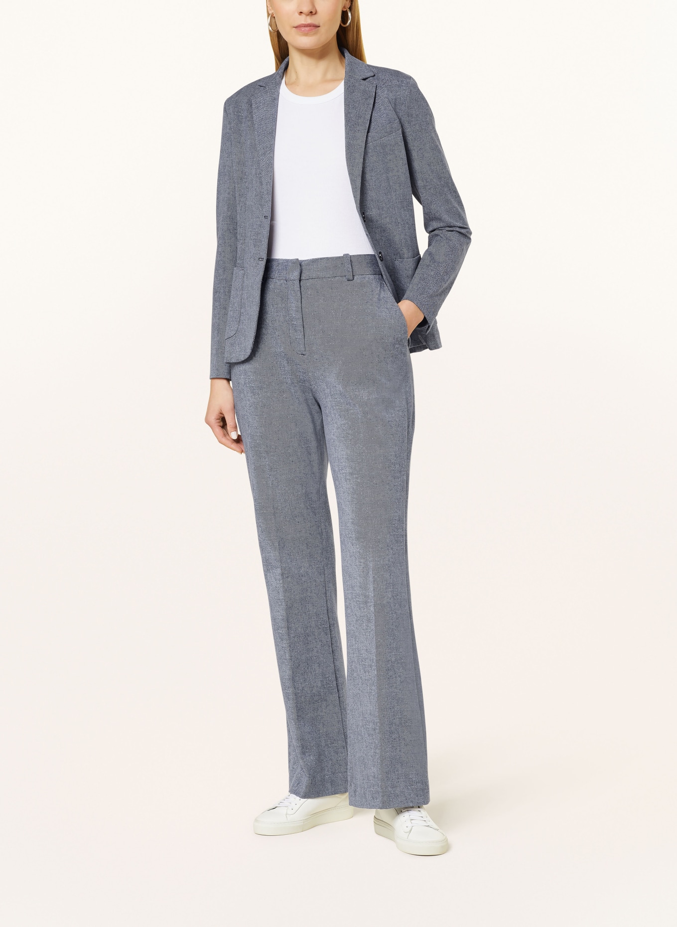 CIRCOLO 1901 Wide leg trousers made of jersey, Color: BLUE (Image 2)
