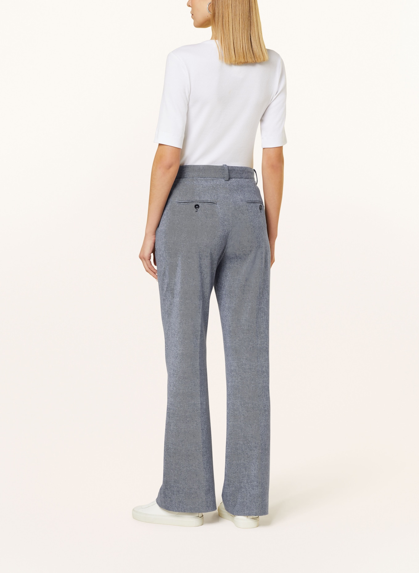 CIRCOLO 1901 Wide leg trousers made of jersey, Color: BLUE (Image 3)