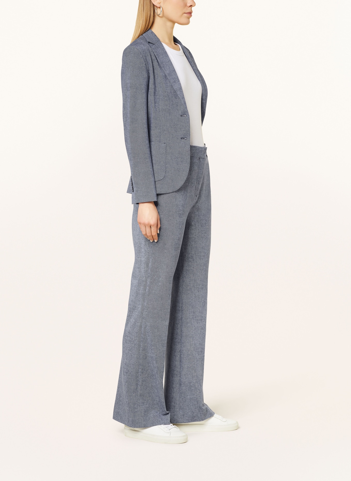 CIRCOLO 1901 Wide leg trousers made of jersey, Color: BLUE (Image 4)