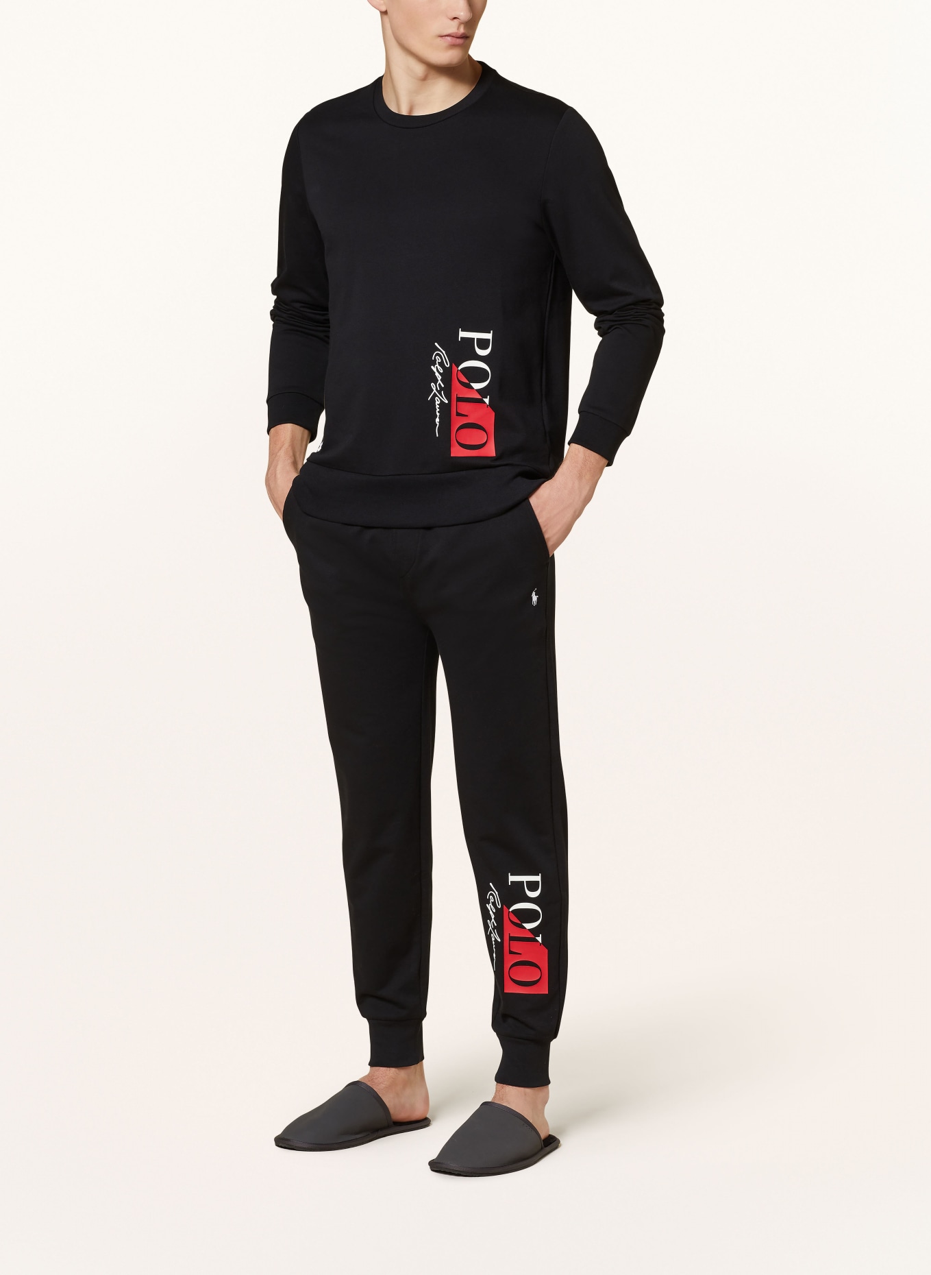 POLO RALPH LAUREN Lounge pants, Color: BLACK/ RED/ WHITE (Image 2)