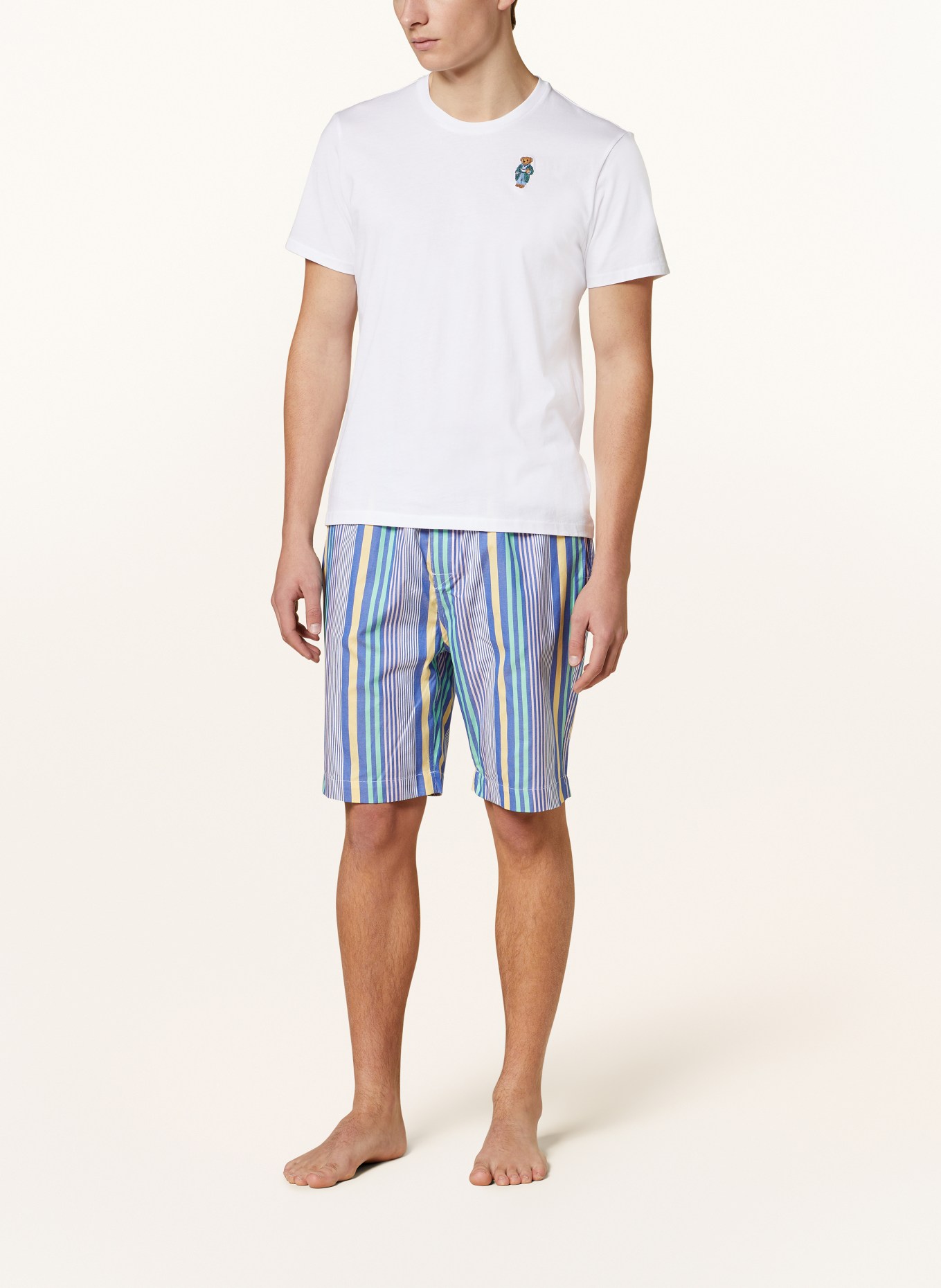 POLO RALPH LAUREN Shorty pajamas, Color: WHITE/ BLUE/ YELLOW (Image 2)