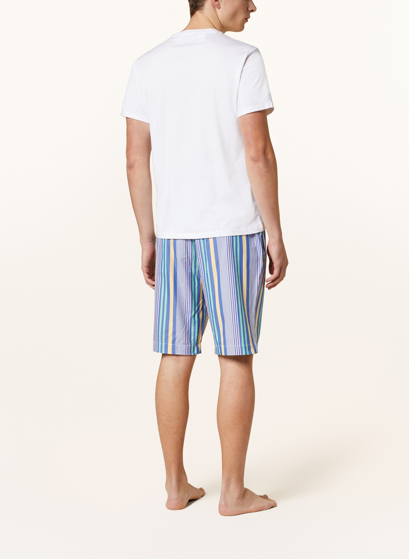 POLO RALPH LAUREN Shorty-Schlafanzug, Farbe: WEISS/ BLAU/ GELB (Bild 3)
