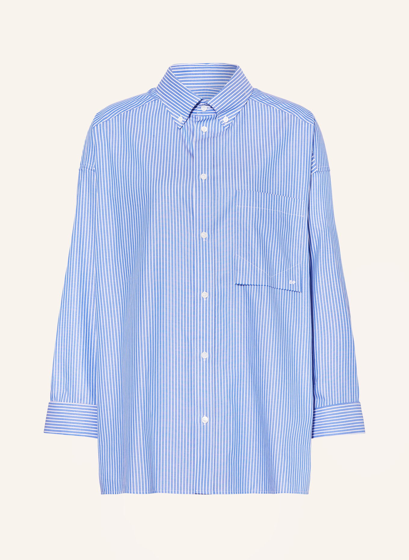 DARKPARK Oversized shirt blouse NATHALIE, Color: BLUE/ WHITE (Image 1)