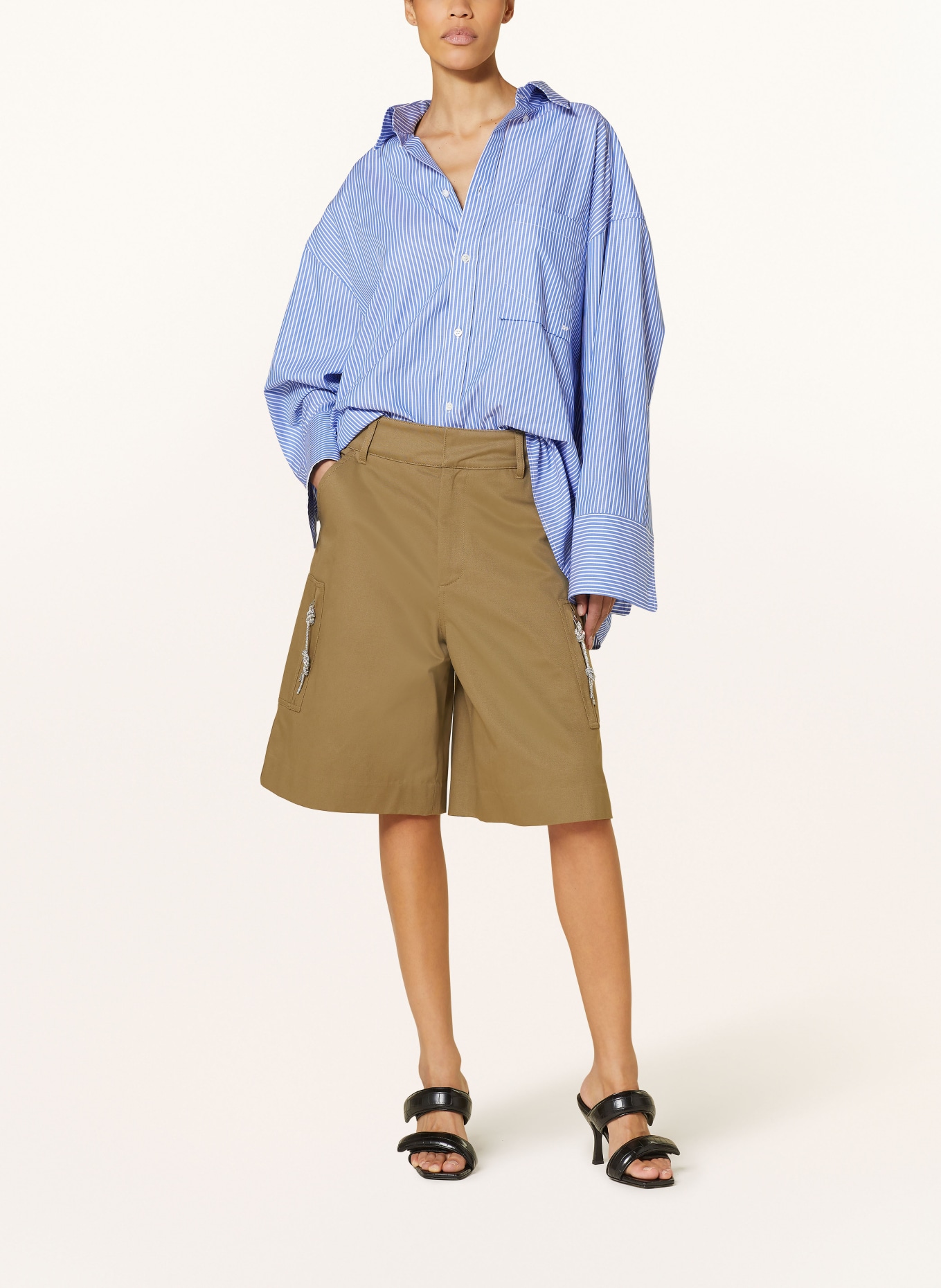 DARKPARK Oversized shirt blouse NATHALIE, Color: BLUE/ WHITE (Image 2)