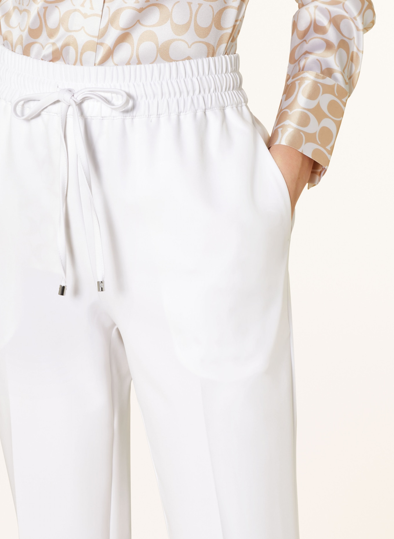 HERZEN'S ANGELEGENHEIT Pants in jogger style, Color: WHITE (Image 5)