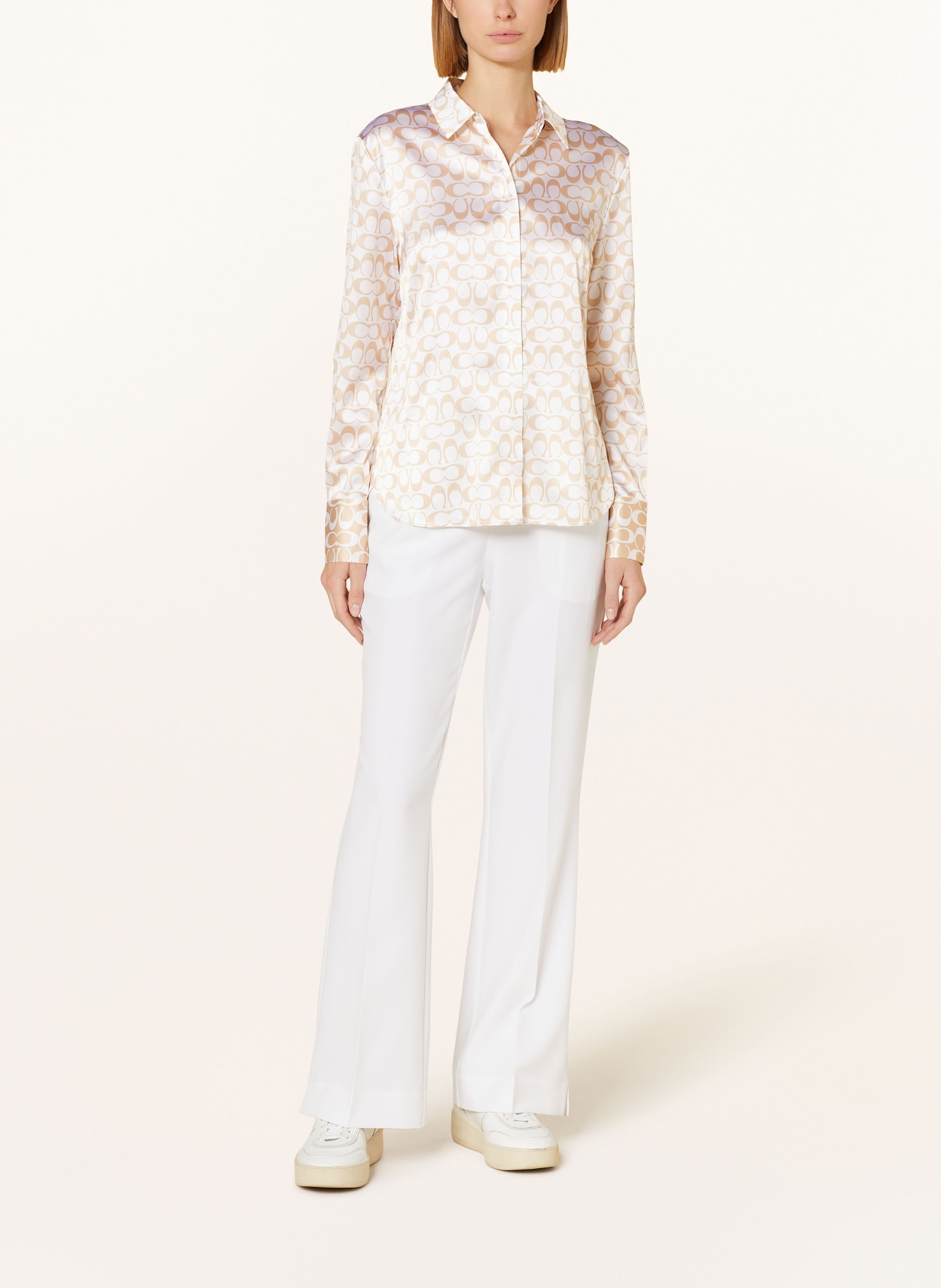 HERZEN'S ANGELEGENHEIT Shirt blouse in silk, Color: ECRU/ BEIGE (Image 2)