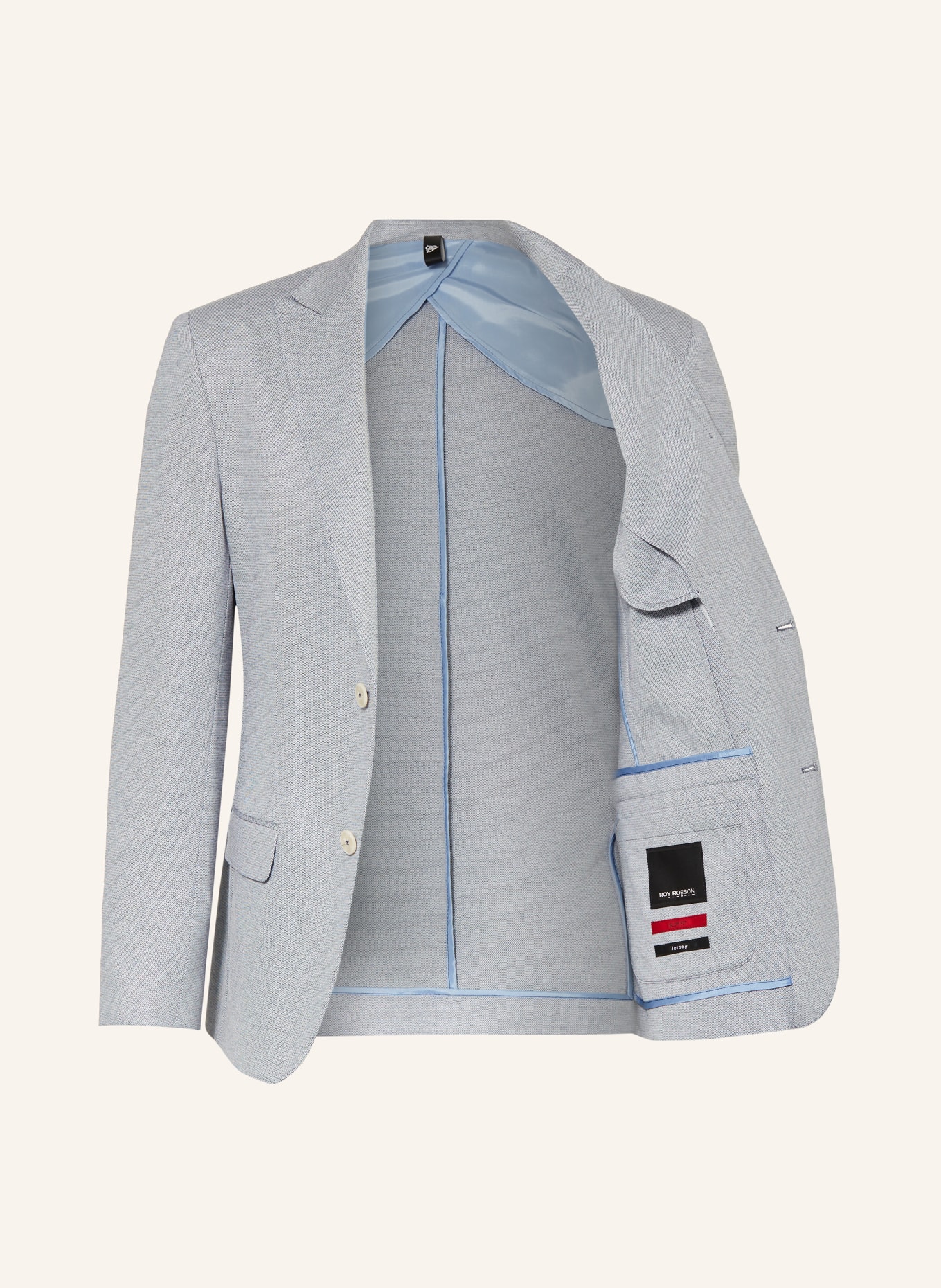 Roy Robson Suit jacket slim fit in jersey, Color: A450 LIGHT/PASTEL BLUE (Image 4)