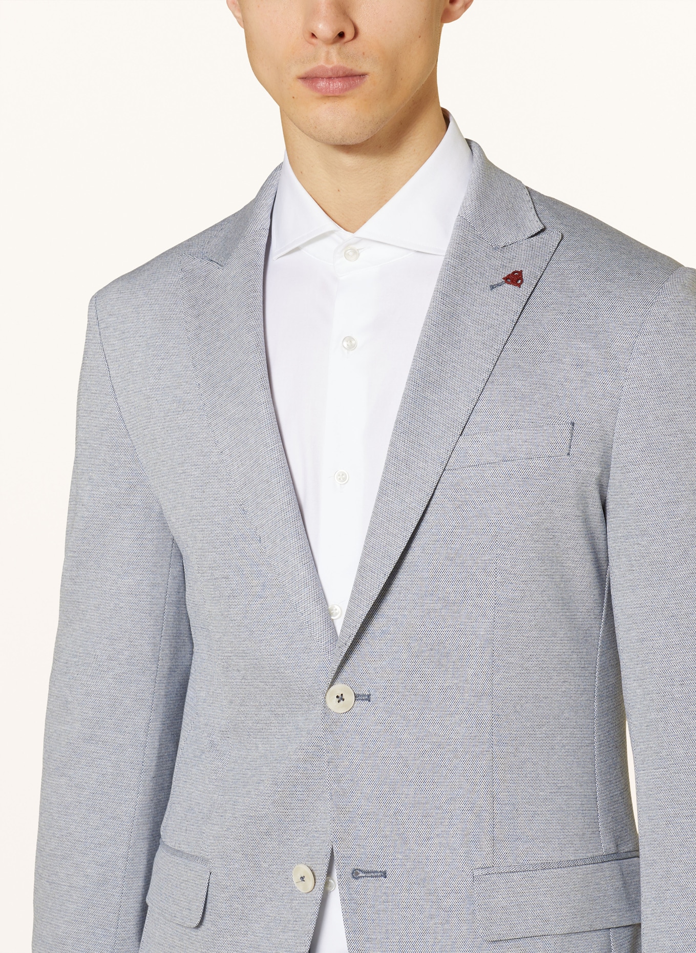 Roy Robson Suit jacket slim fit in jersey, Color: A450 LIGHT/PASTEL BLUE (Image 5)