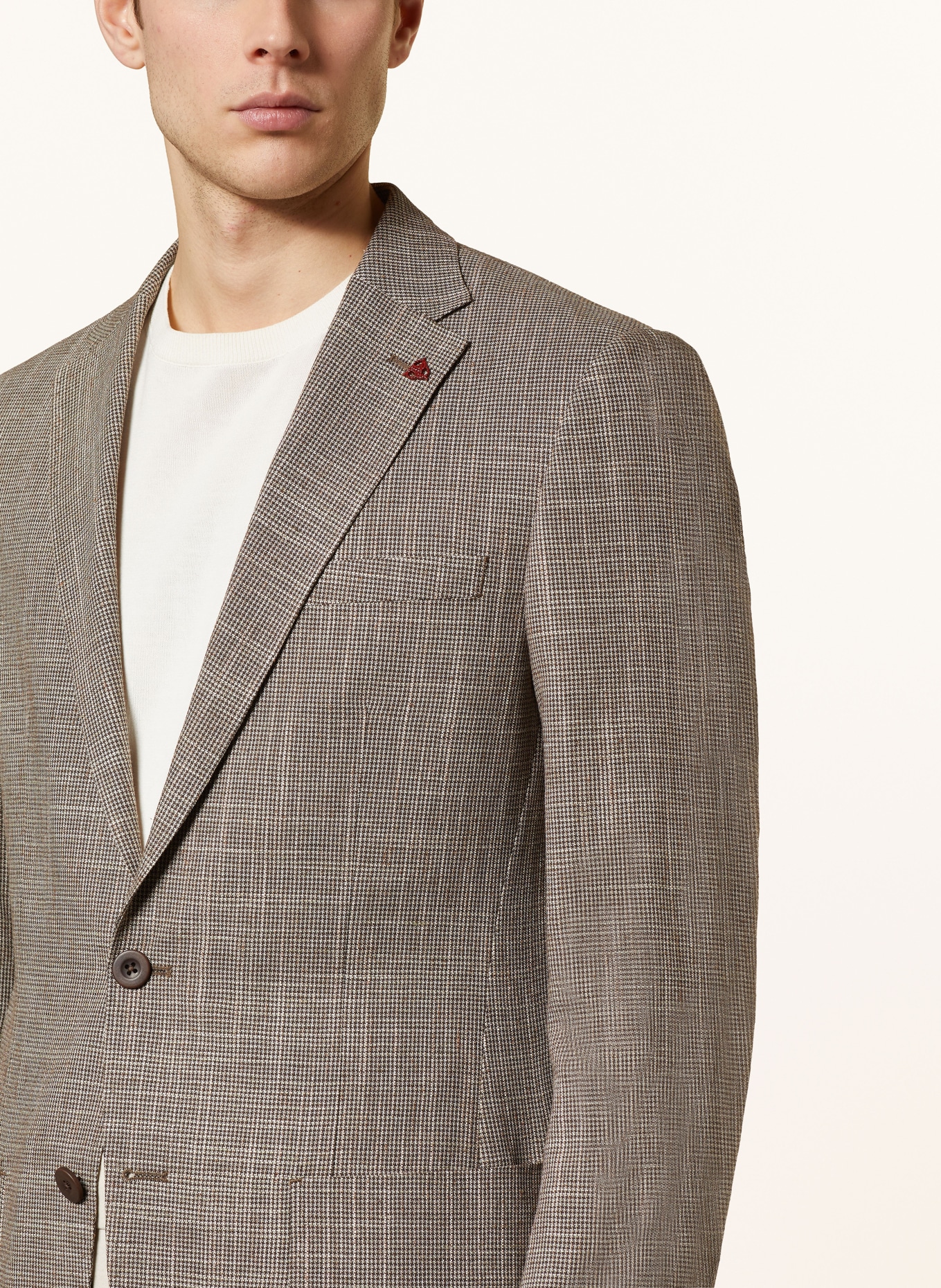Roy Robson Tailored jacket extra slim fit with linen, Color: BROWN (Image 5)
