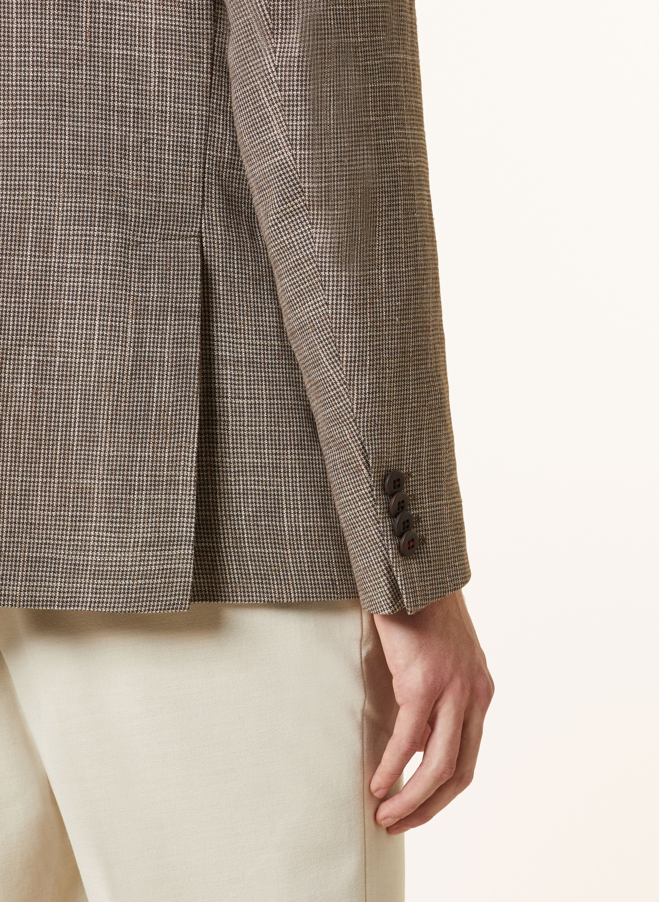 Roy Robson Tailored jacket extra slim fit with linen, Color: BROWN (Image 6)