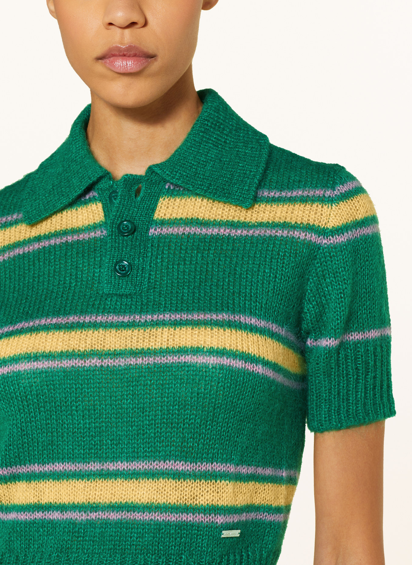 DSQUARED2 Knit shirt with mohair, Color: GREEN/ YELLOW/ PINK (Image 4)