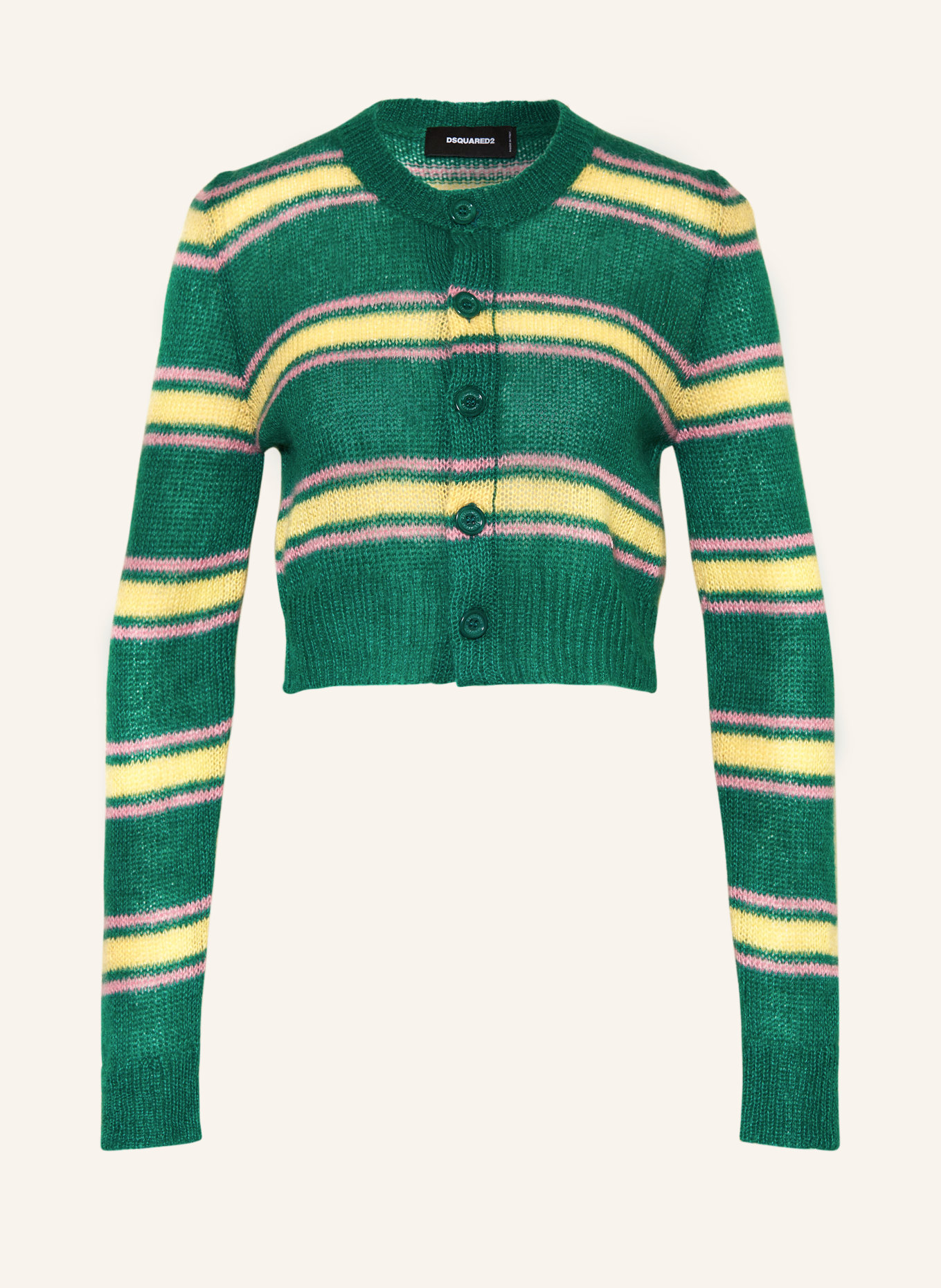 DSQUARED2 Cardigan, Color: GREEN/ PINK/ LIGHT YELLOW (Image 1)