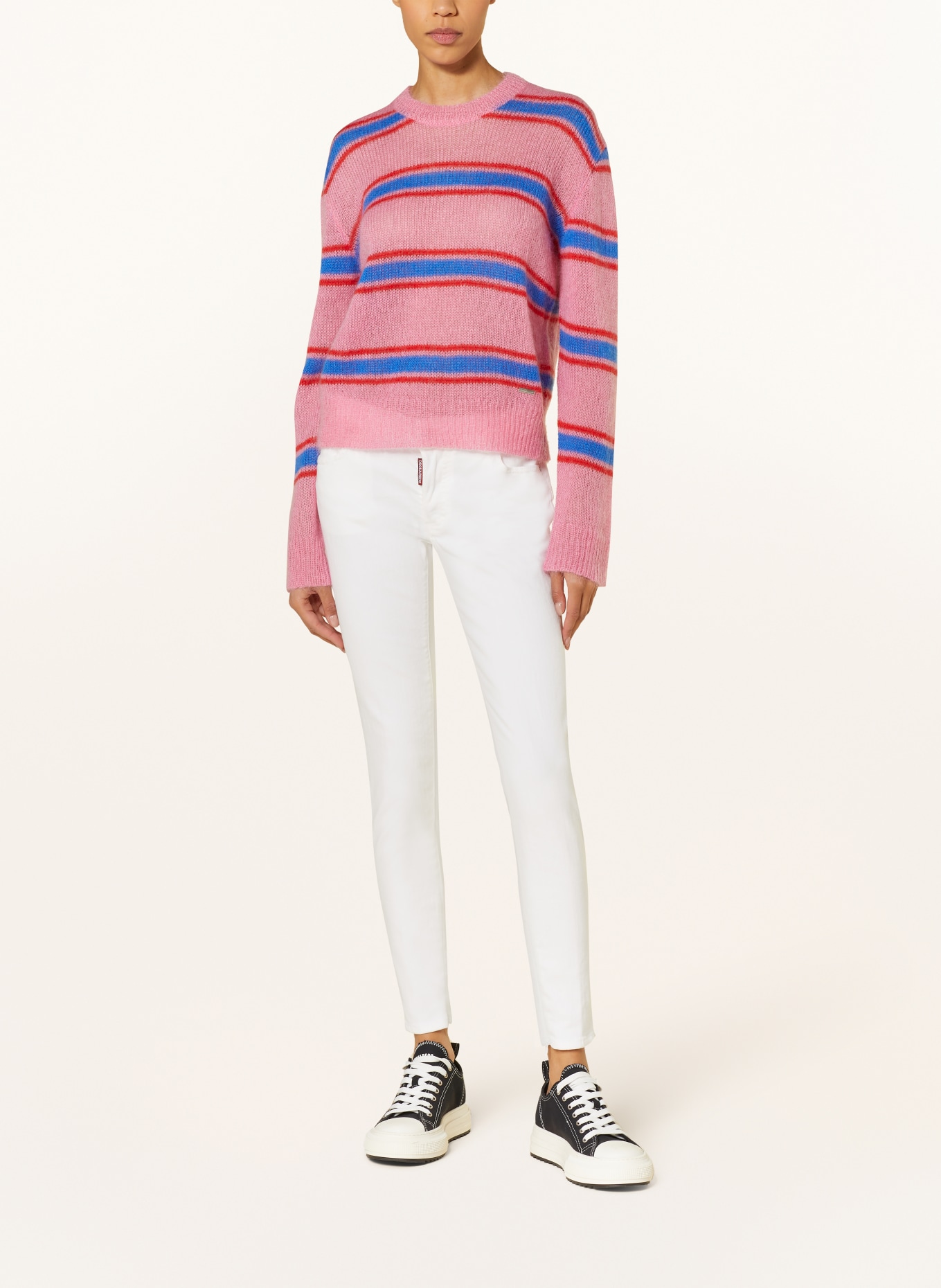 DSQUARED2 Sweater with mohair, Color: PINK/ BLUE/ RED (Image 2)