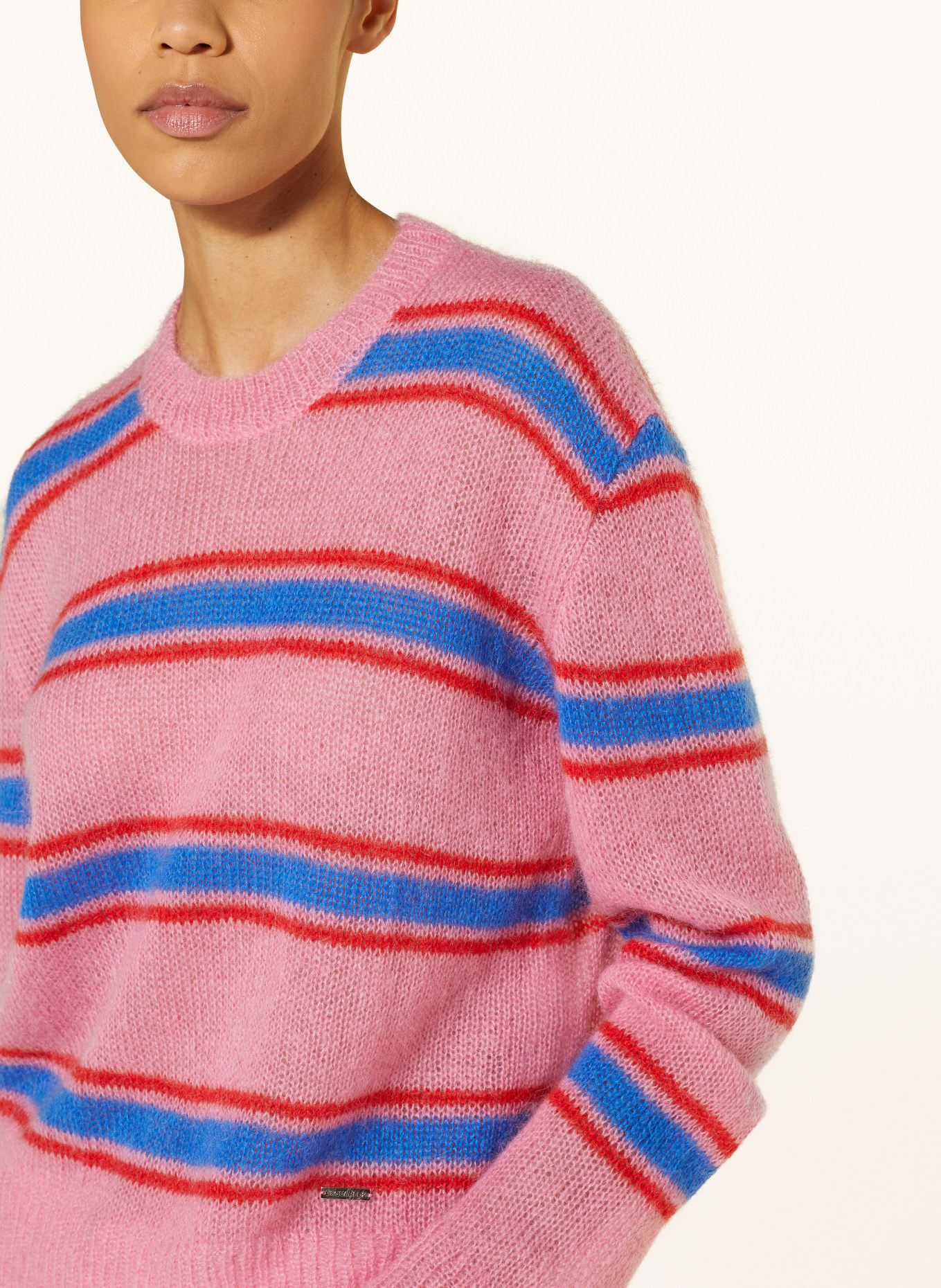 DSQUARED2 Sweter z dodatkiem moheru, Kolor: RÓŻOWY/ NIEBIESKI/ CZERWONY (Obrazek 4)