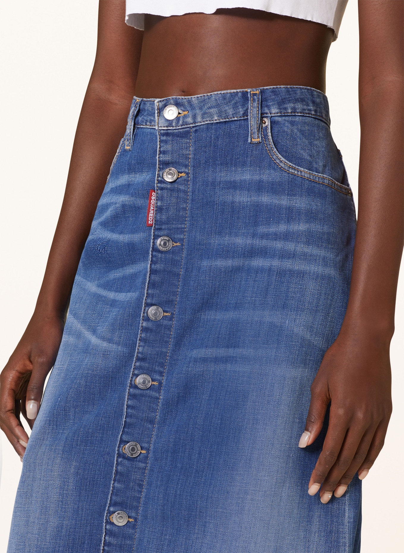 DSQUARED2 Spódnica jeansowa, Kolor: 470 NAVY BLUE (Obrazek 4)
