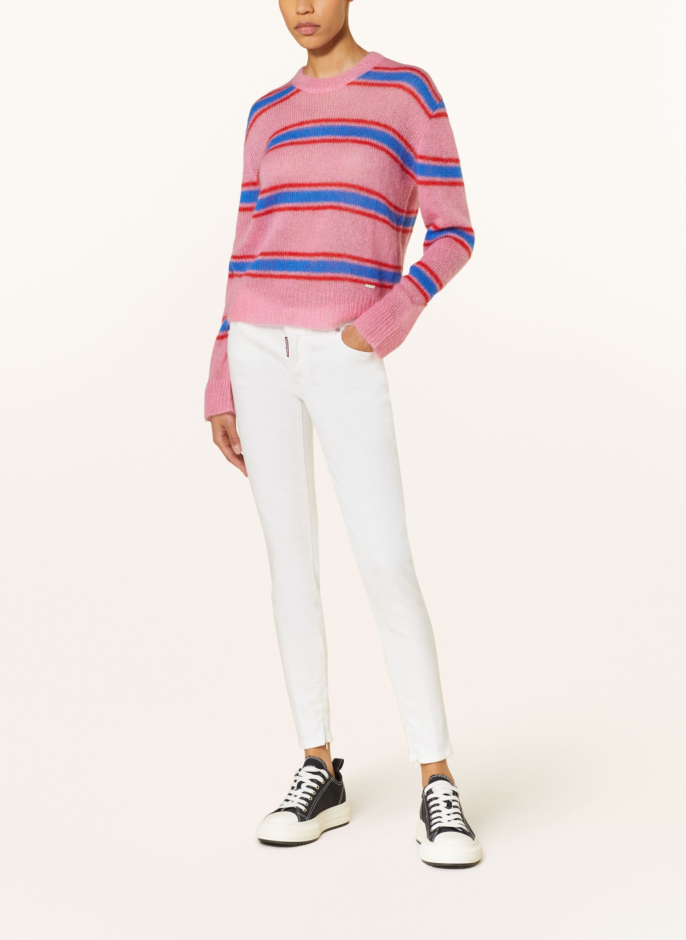 DSQUARED2 Skinny jeans TWIGGY, Color: WHITE (Image 2)