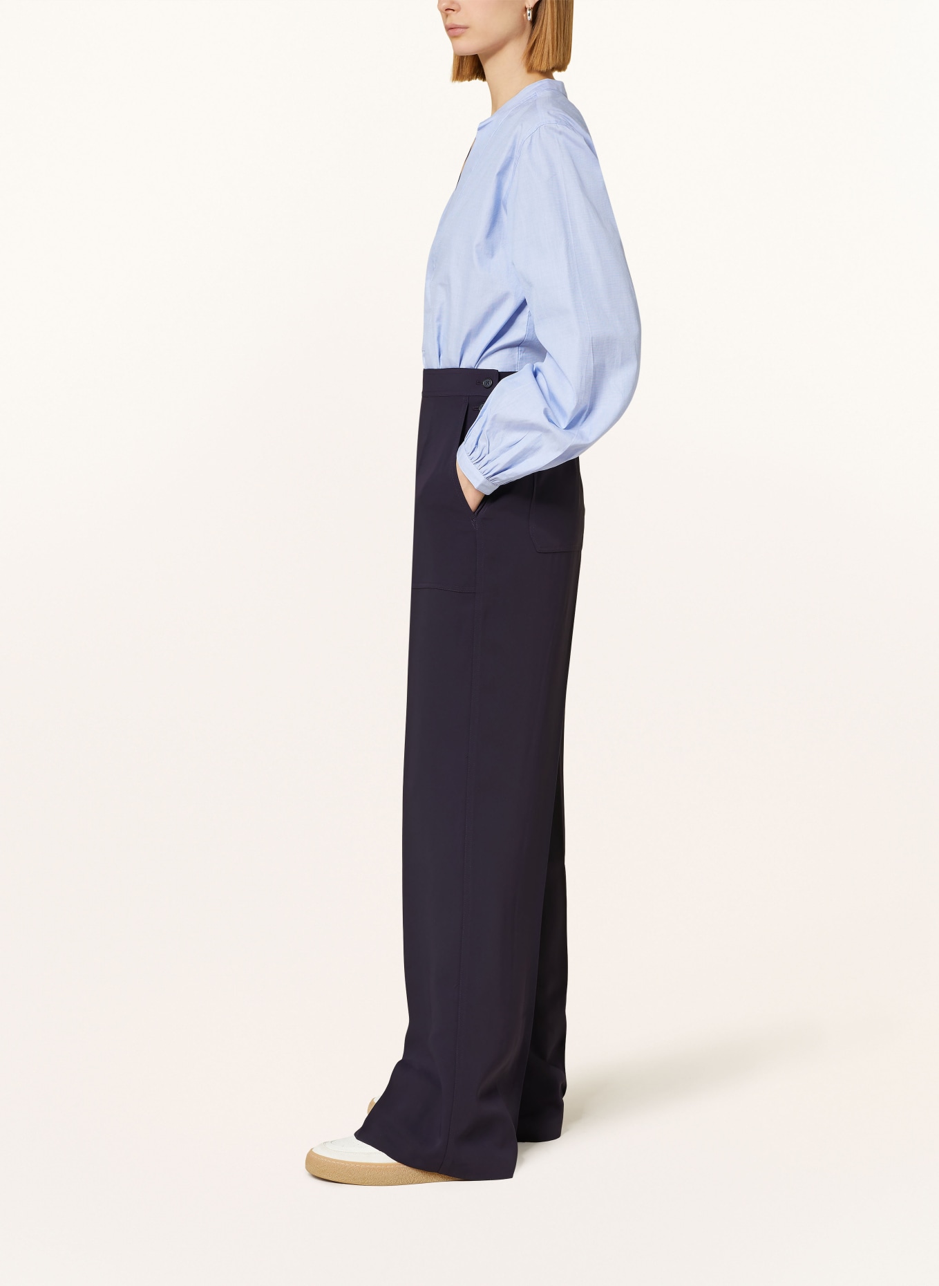 POLO RALPH LAUREN Wide leg trousers, Color: DARK BLUE (Image 4)