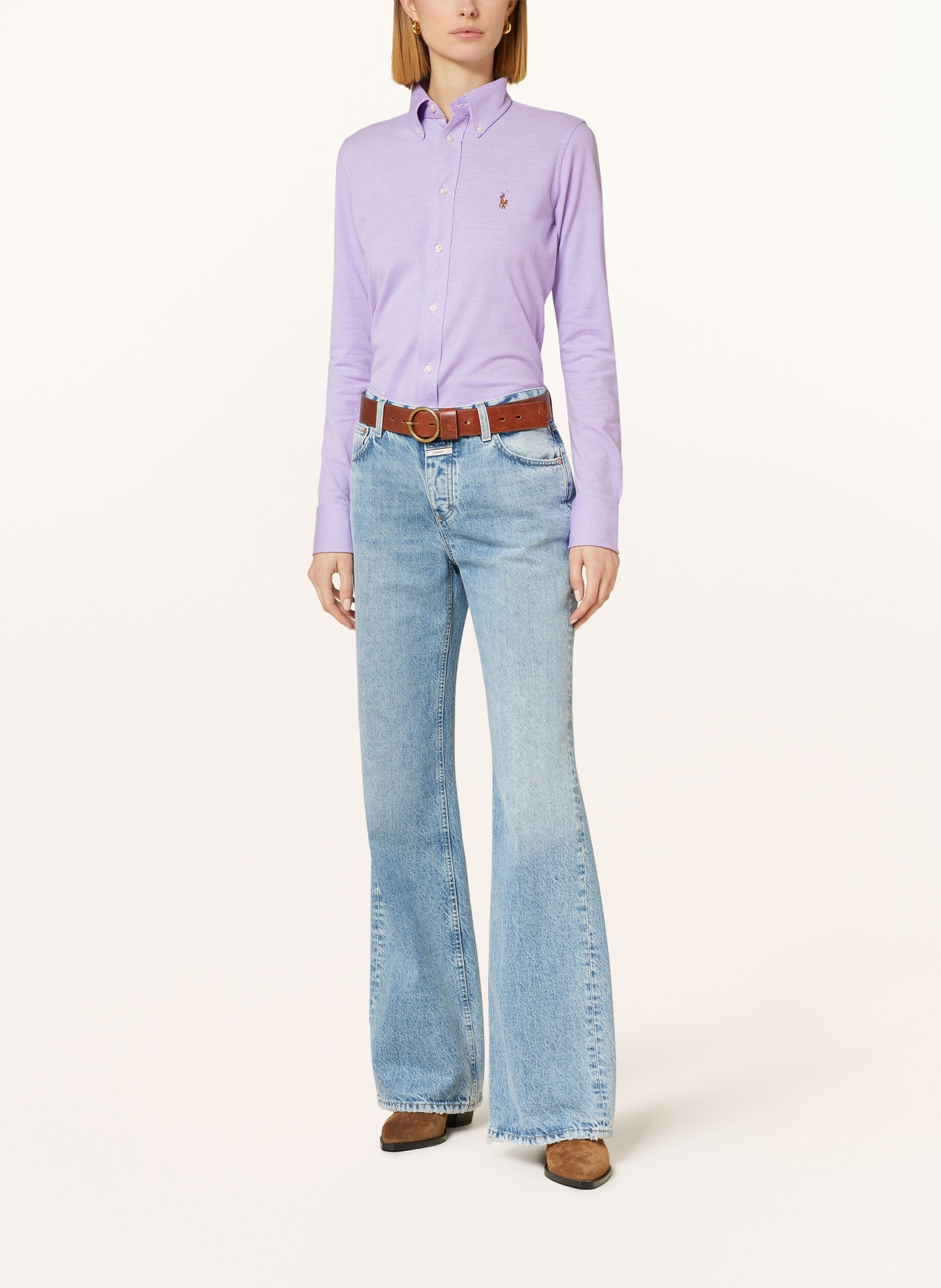 POLO RALPH LAUREN Košilová halenka: SVĚTLE FIALOVÁ