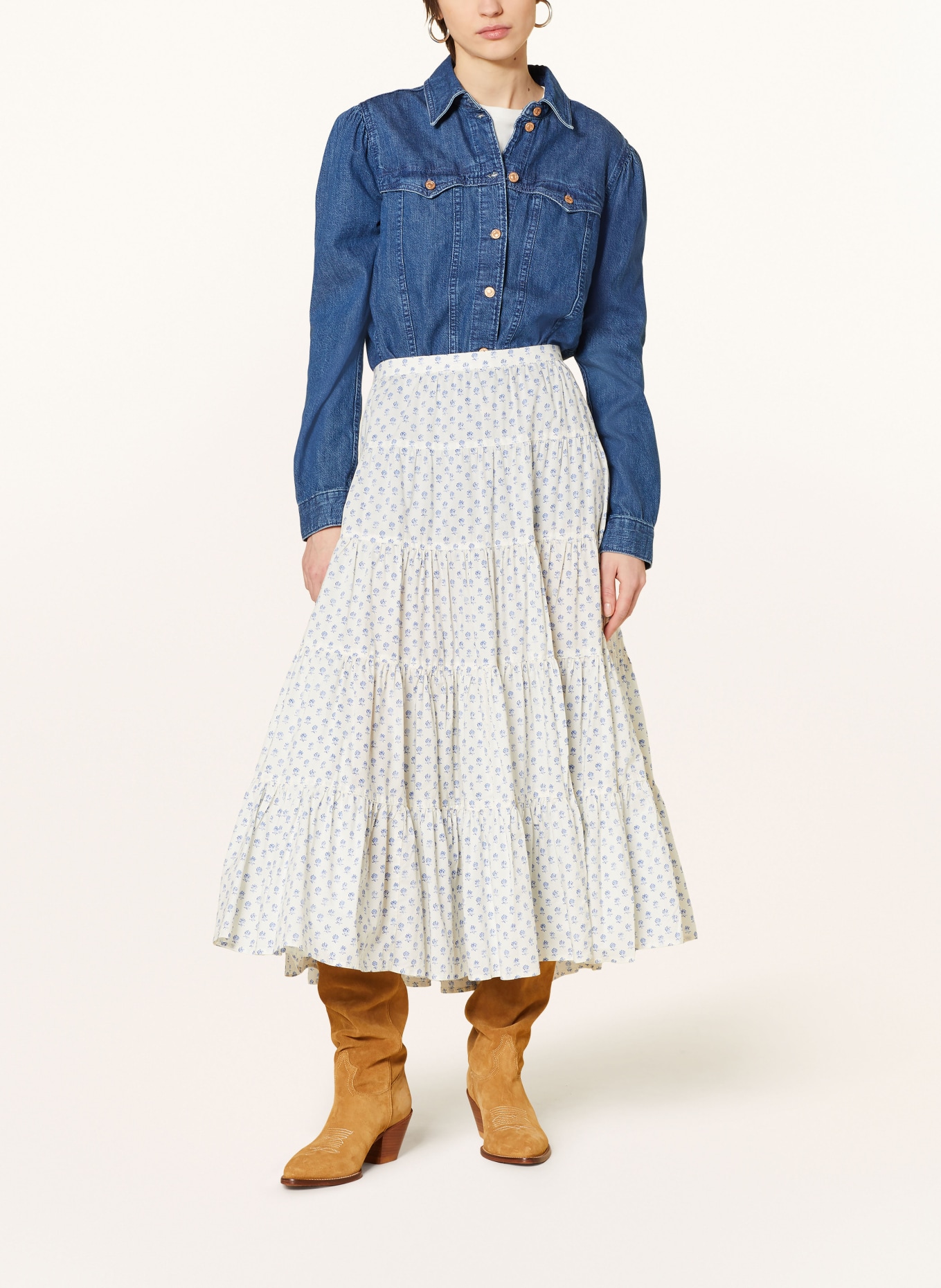 POLO RALPH LAUREN Skirt, Color: WHITE/ BLUE (Image 2)