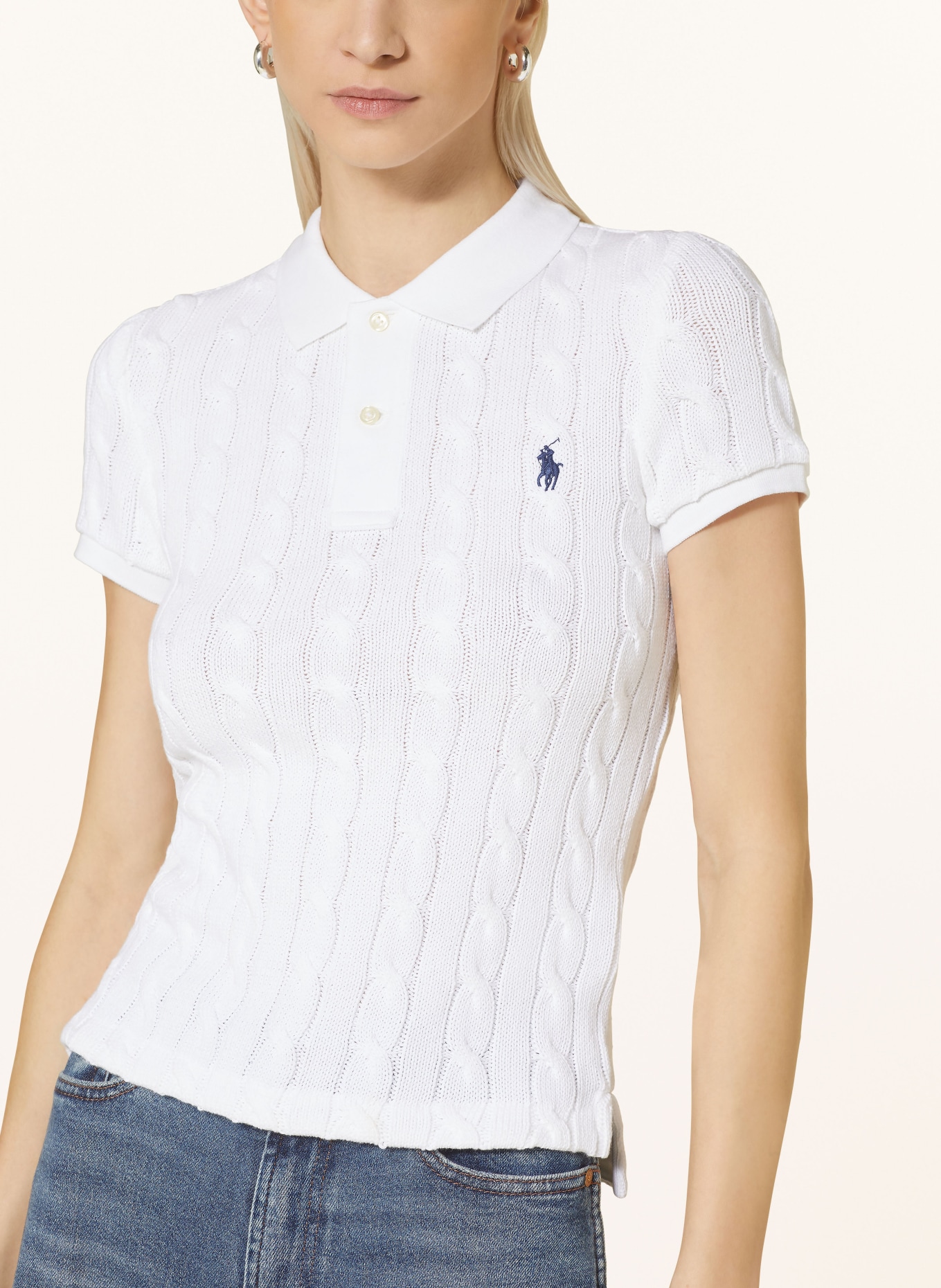 POLO RALPH LAUREN Knitted polo shirt, Color: WHITE (Image 4)