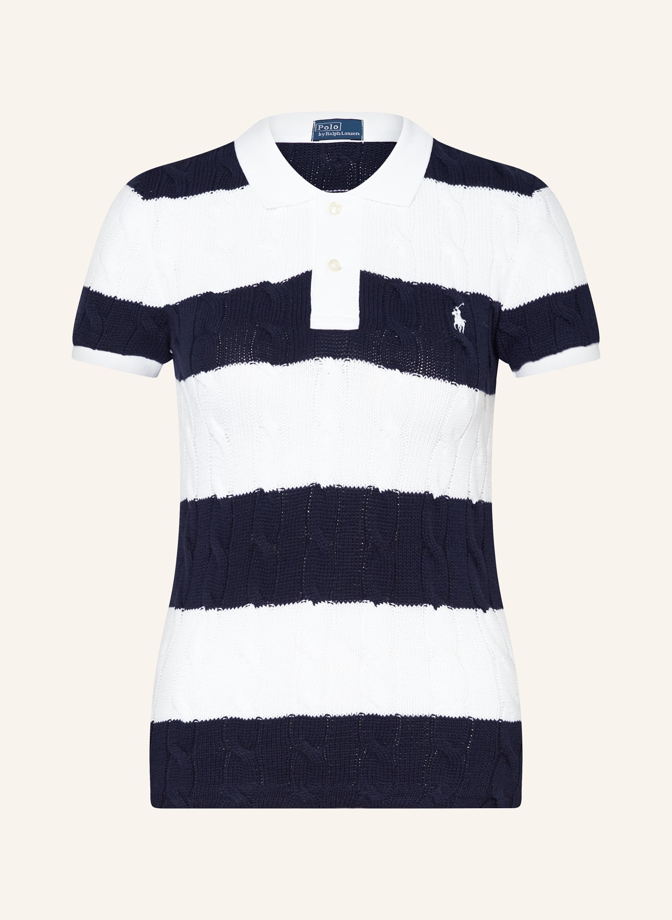 POLO RALPH LAUREN Knitted polo shirt, Color: DARK BLUE/ WHITE (Image 1)