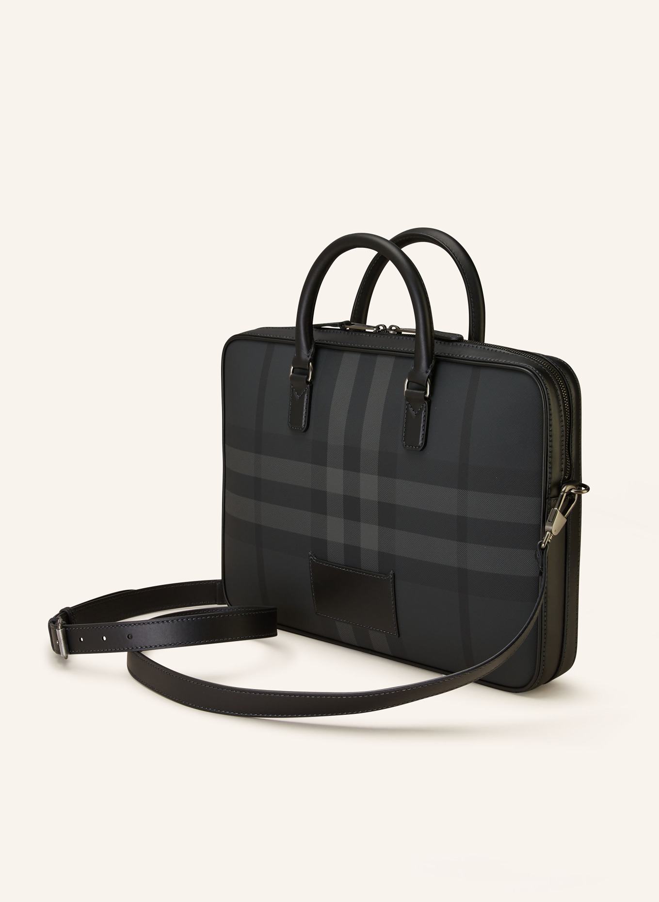BURBERRY Business bag AINSWORTH, Color: BLACK/ GRAY (Image 2)