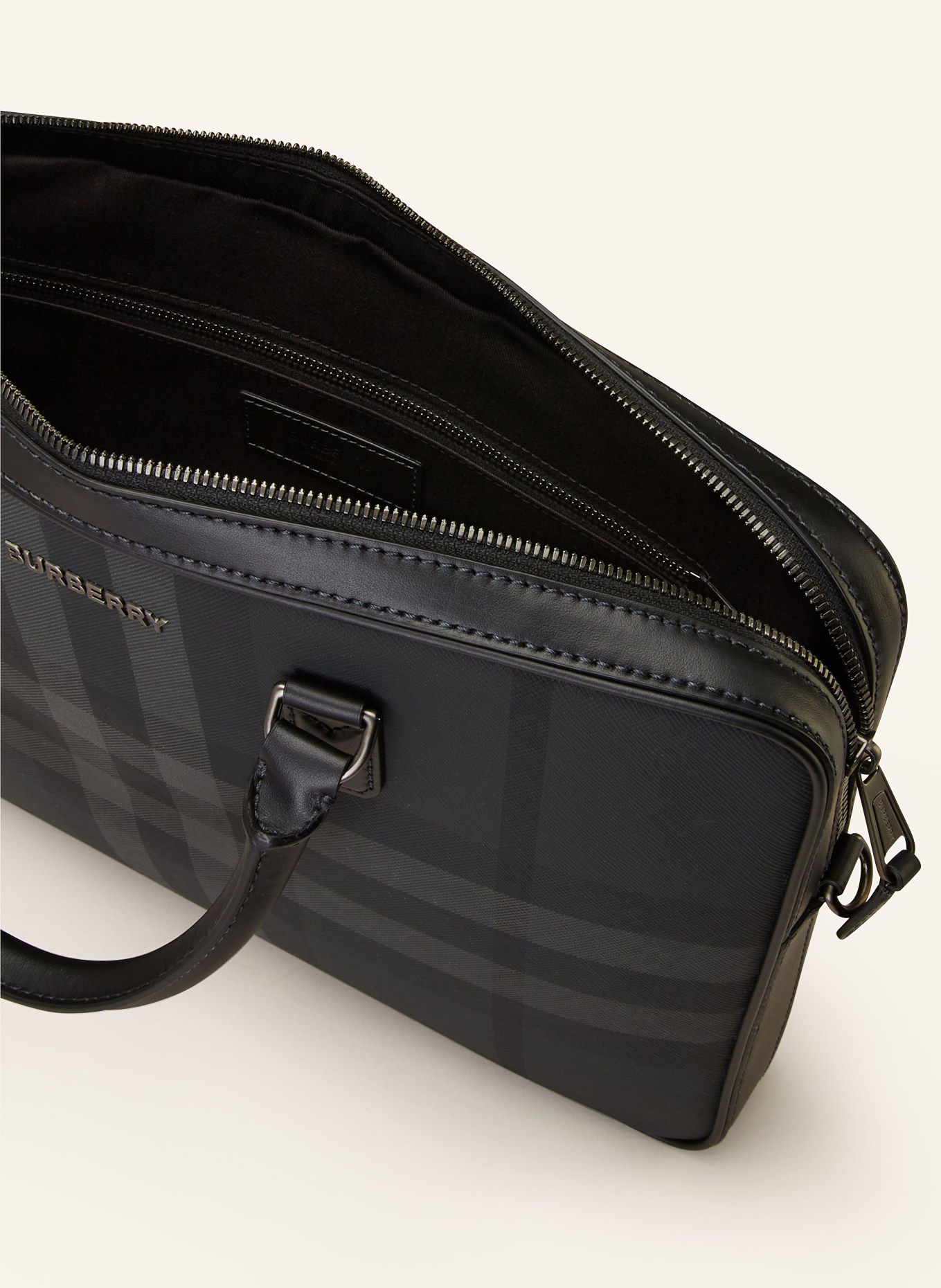 BURBERRY Business bag AINSWORTH, Color: BLACK/ GRAY (Image 3)