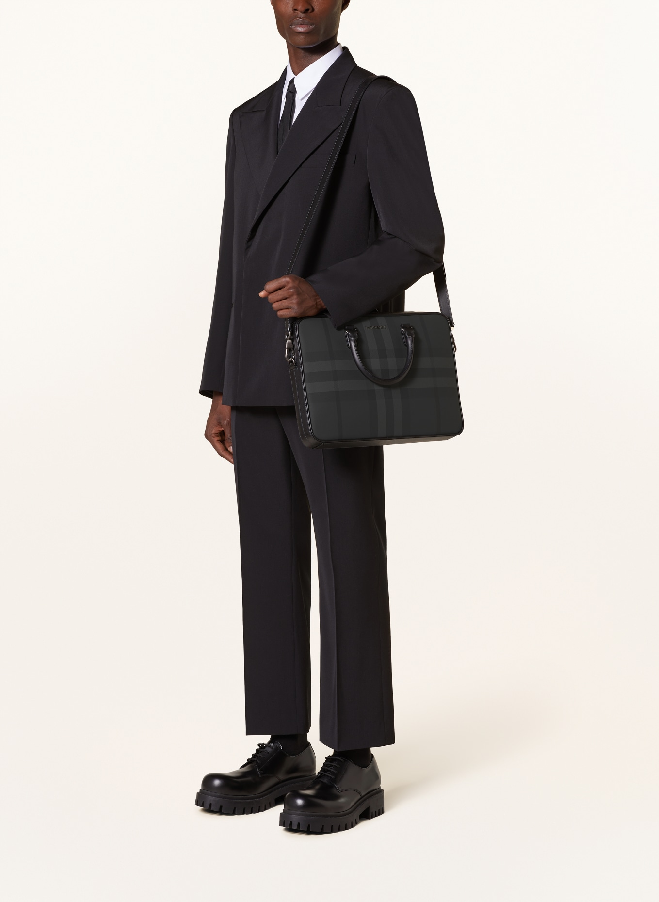 BURBERRY Business bag AINSWORTH, Color: BLACK/ GRAY (Image 5)