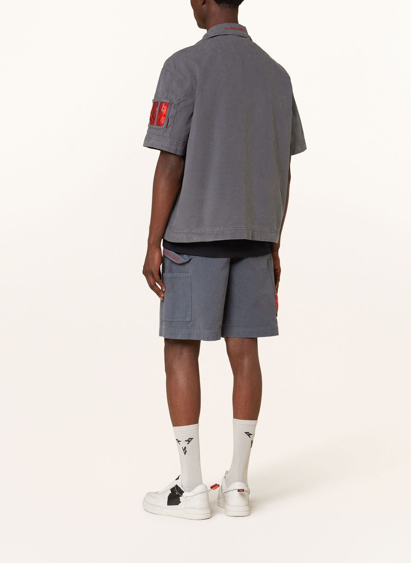 44 LABEL GROUP Cargo shorts, Color: GRAY (Image 3)