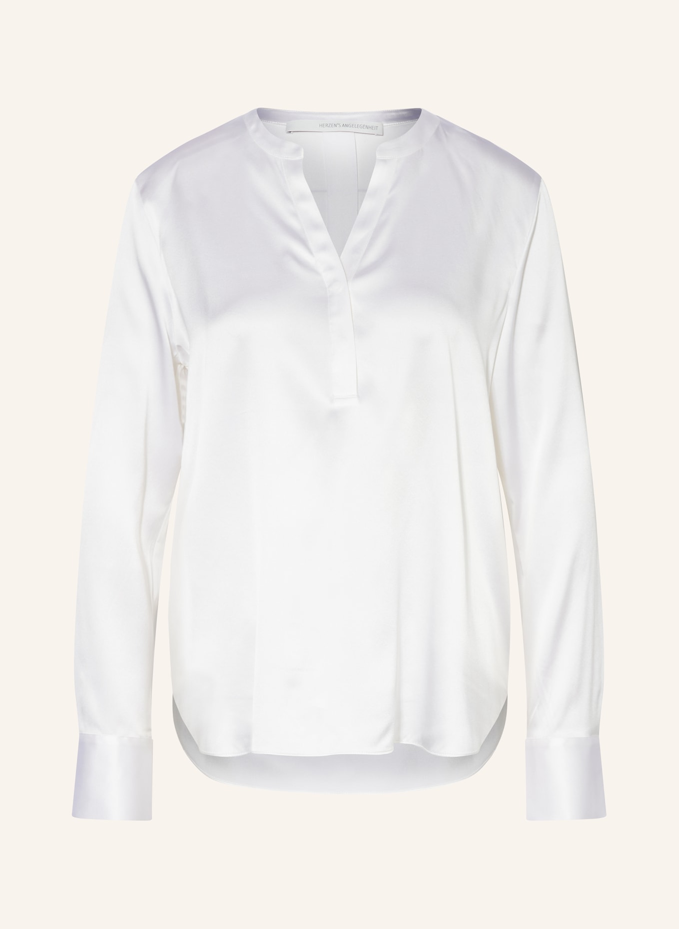 HERZEN'S ANGELEGENHEIT Shirt blouse in silk, Color: WHITE (Image 1)