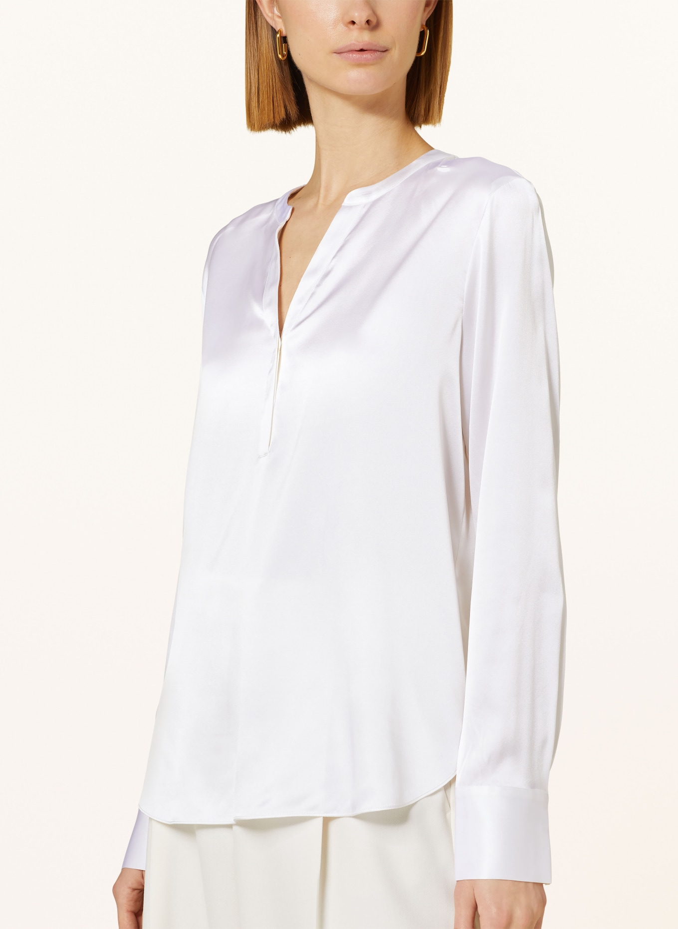 HERZEN'S ANGELEGENHEIT Shirt blouse in silk, Color: WHITE (Image 4)