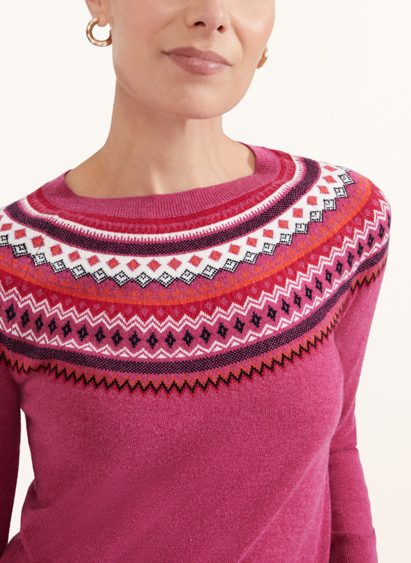 HOBBS Sweater GRETA, Color: PINK/ ECRU/ BLACK (Image 4)