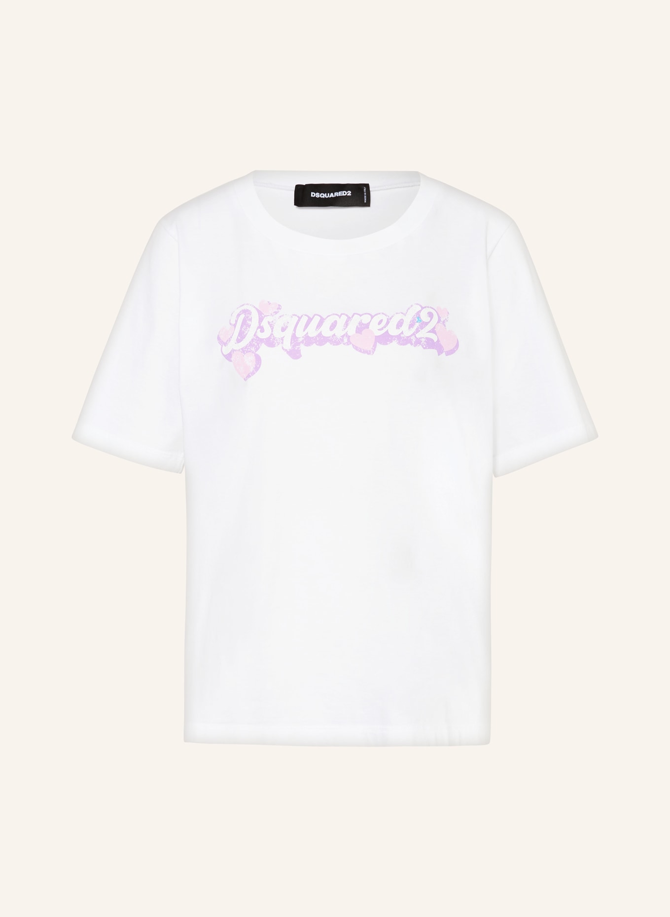 DSQUARED2 T-shirt, Color: WHITE/ PINK/ PURPLE (Image 1)