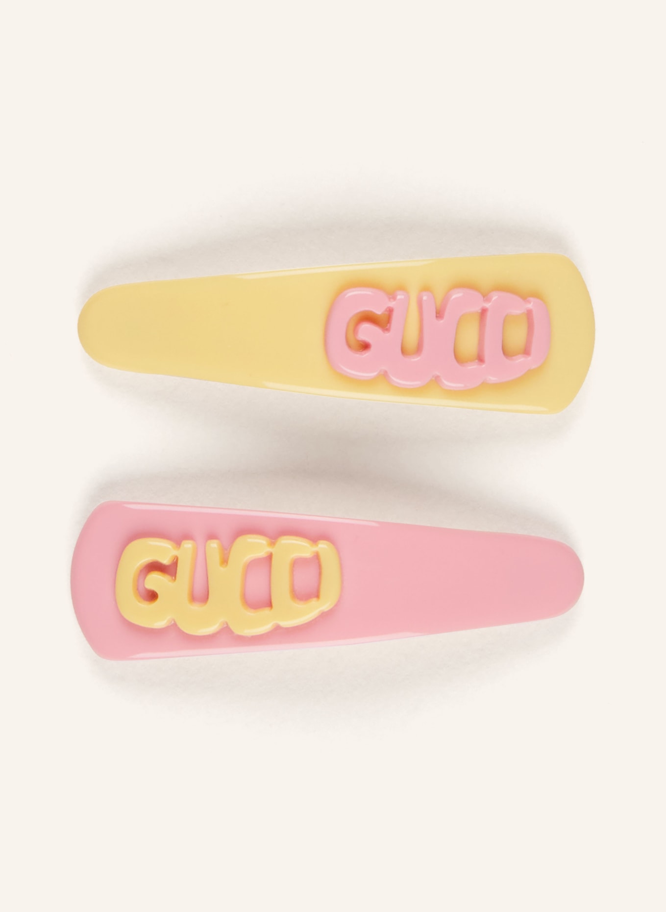 GUCCI 2er-Set Haarspangen, Farbe: 5800 ROSA / GIALLO (Bild 1)