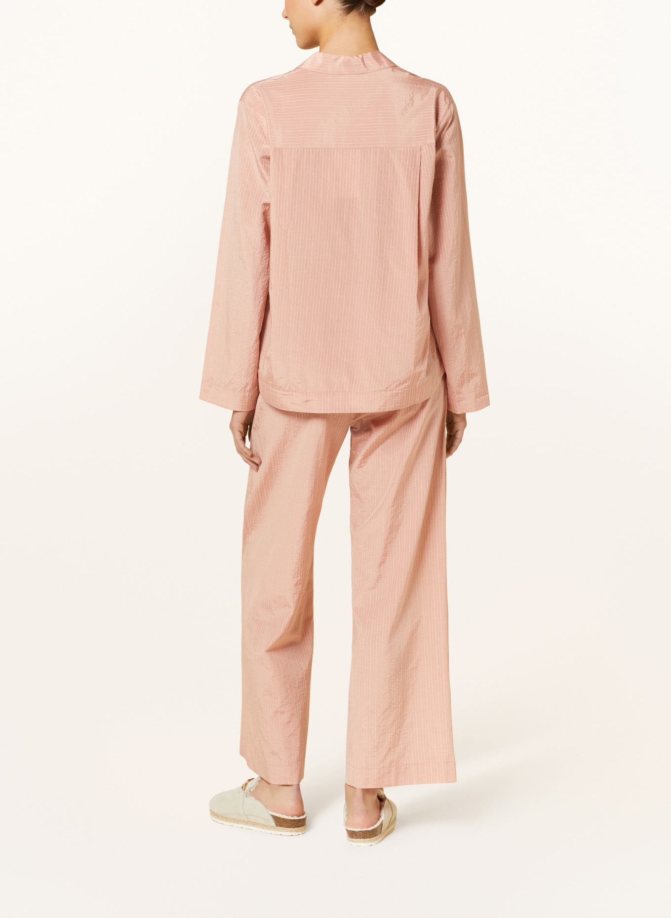 COS Pajama shirt with silk, Color: LIGHT ORANGE (Image 3)