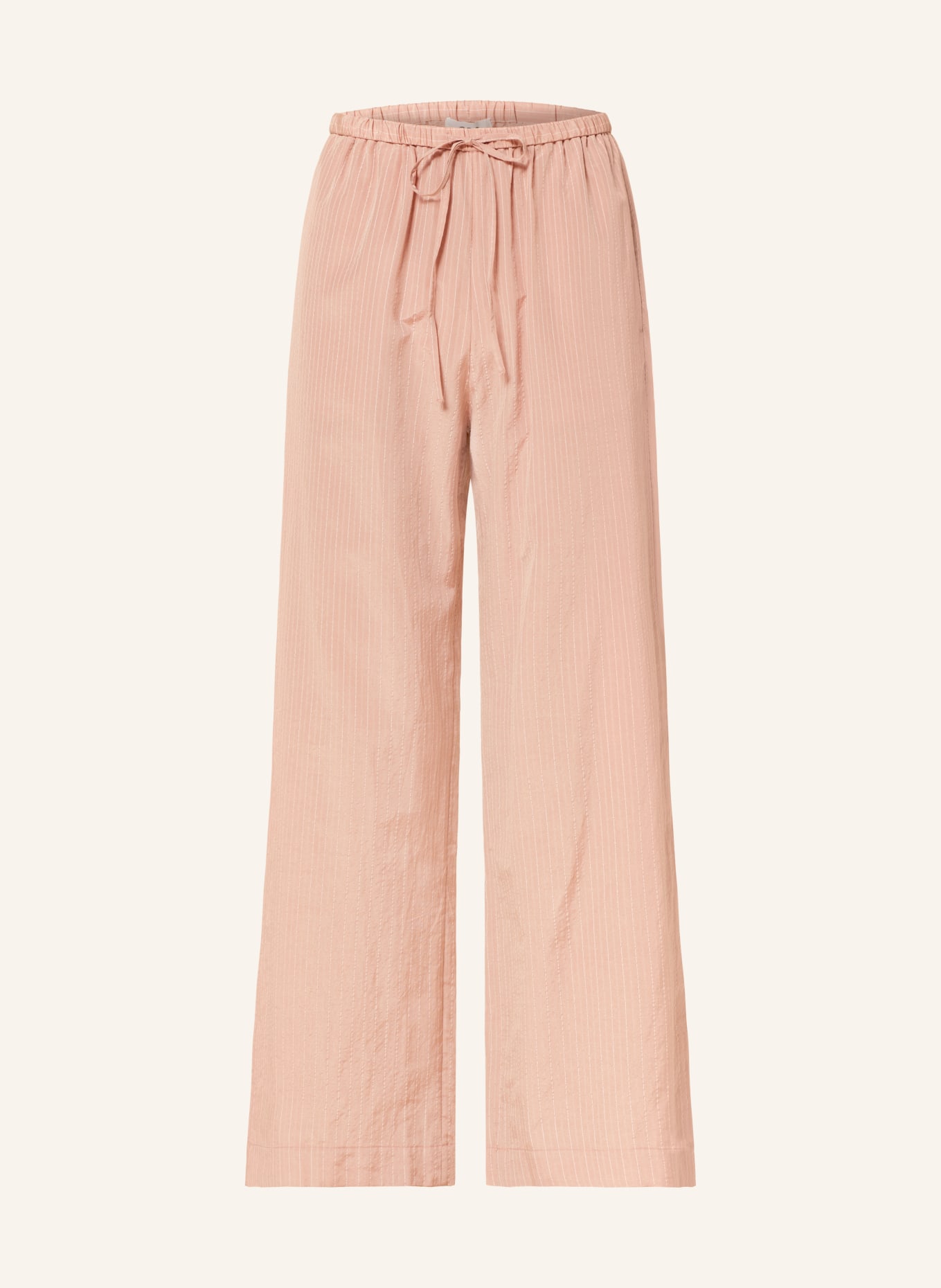 COS Pyžamové kalhoty s hedvábím a třpytivou přízí, Barva: TMAVĚ ORANŽOVÁ (Obrázek 1)