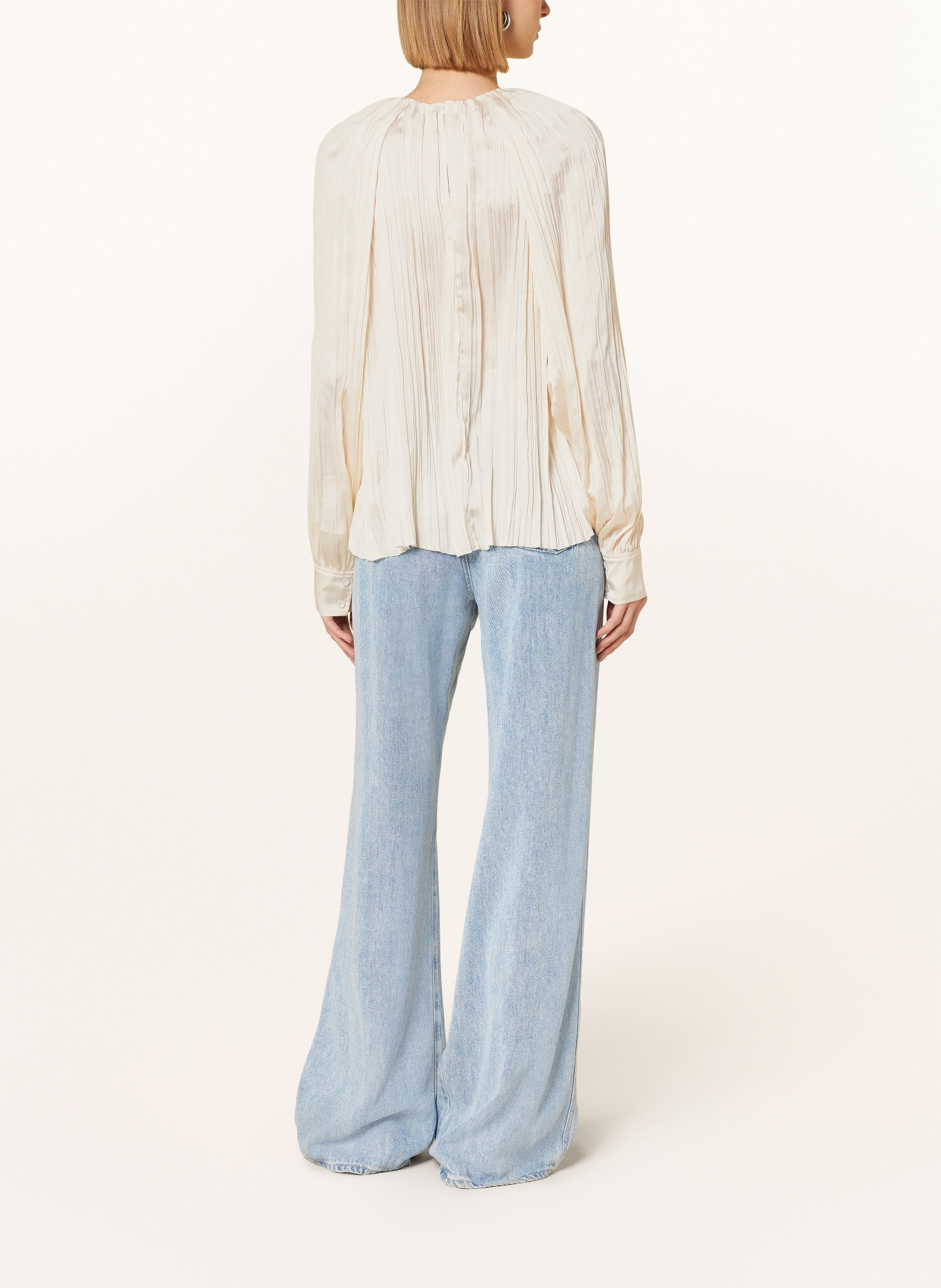 COS Shirt blouse with pleats, Color: ECRU (Image 3)