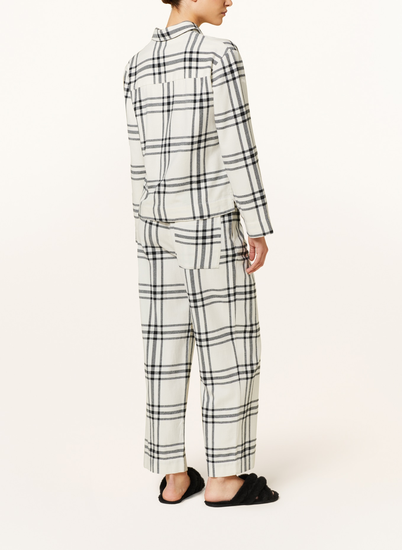 COS Flannel pajamas, Color: WHITE/ BLACK (Image 3)