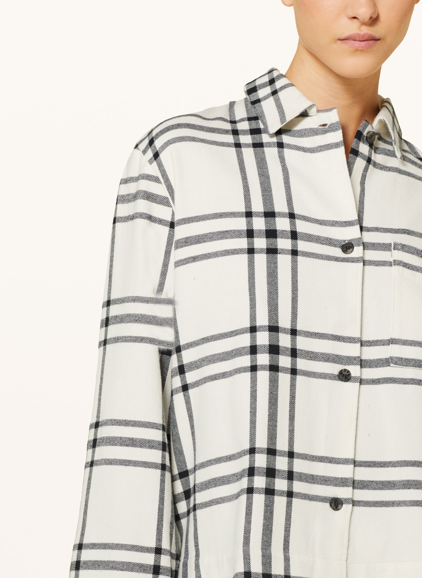 COS Flannel pajamas, Color: WHITE/ BLACK (Image 5)