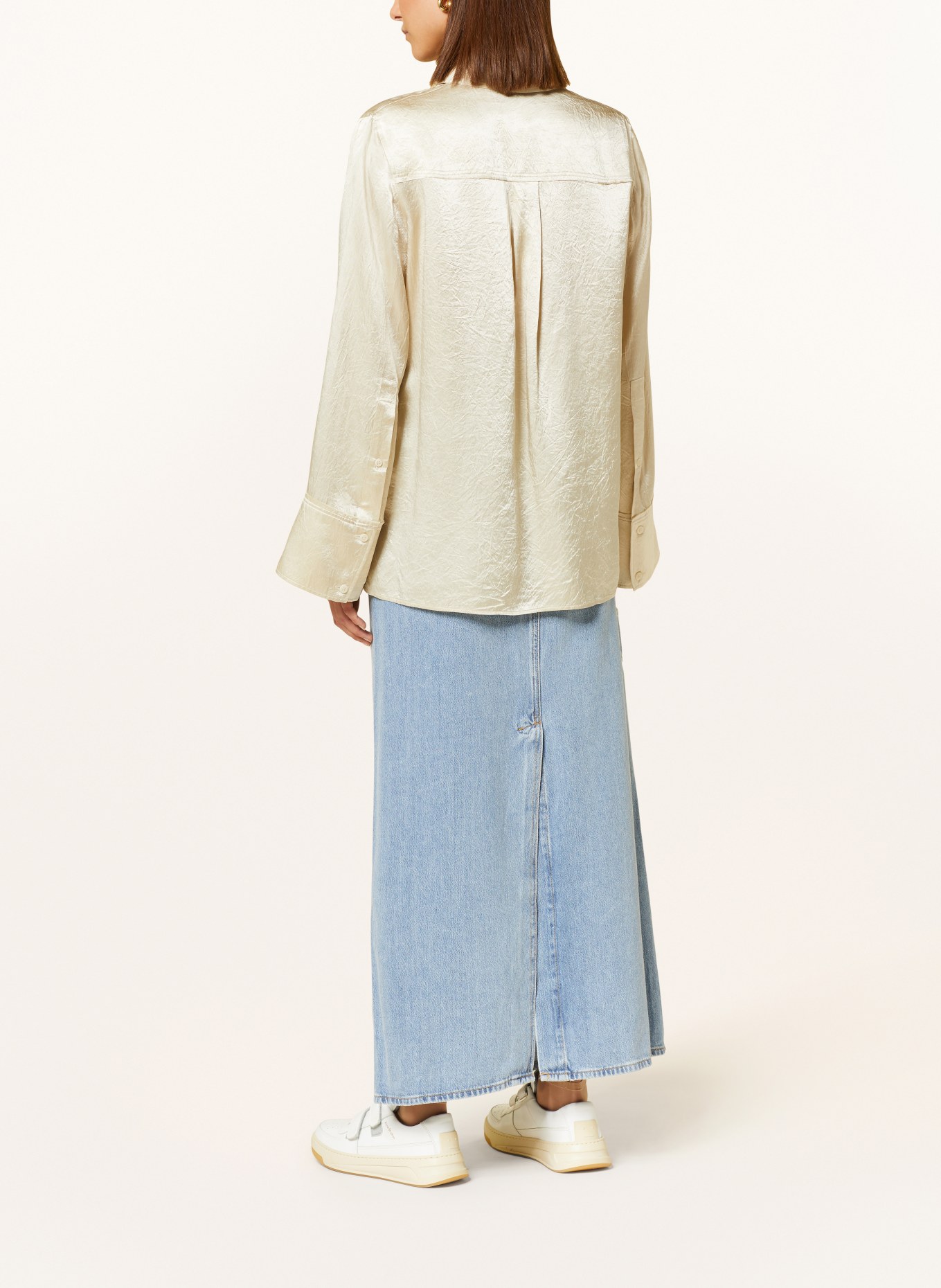 COS Shirt blouse MANDINA made of satin, Color: CREAM (Image 3)