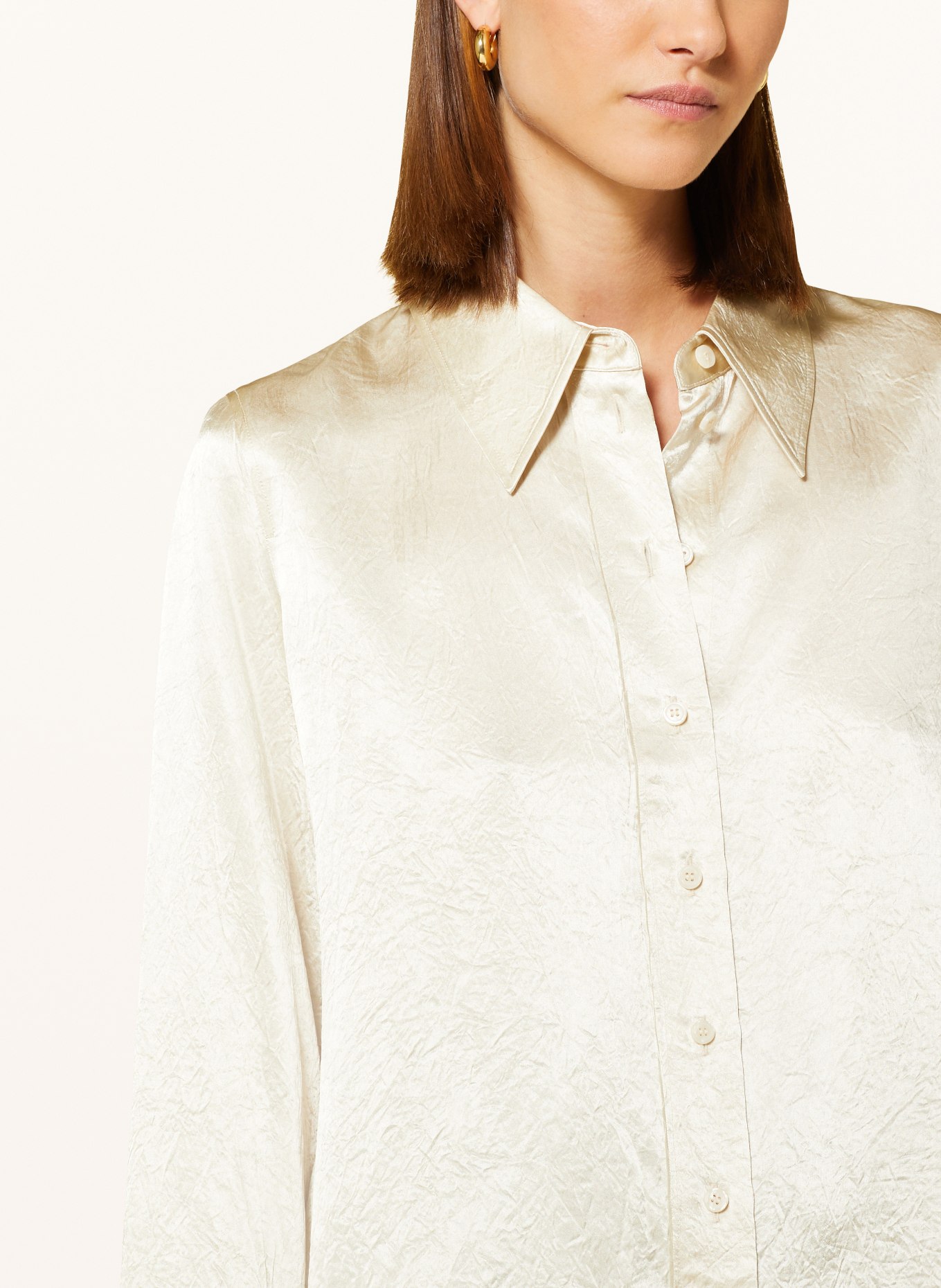 COS Shirt blouse MANDINA made of satin, Color: CREAM (Image 4)