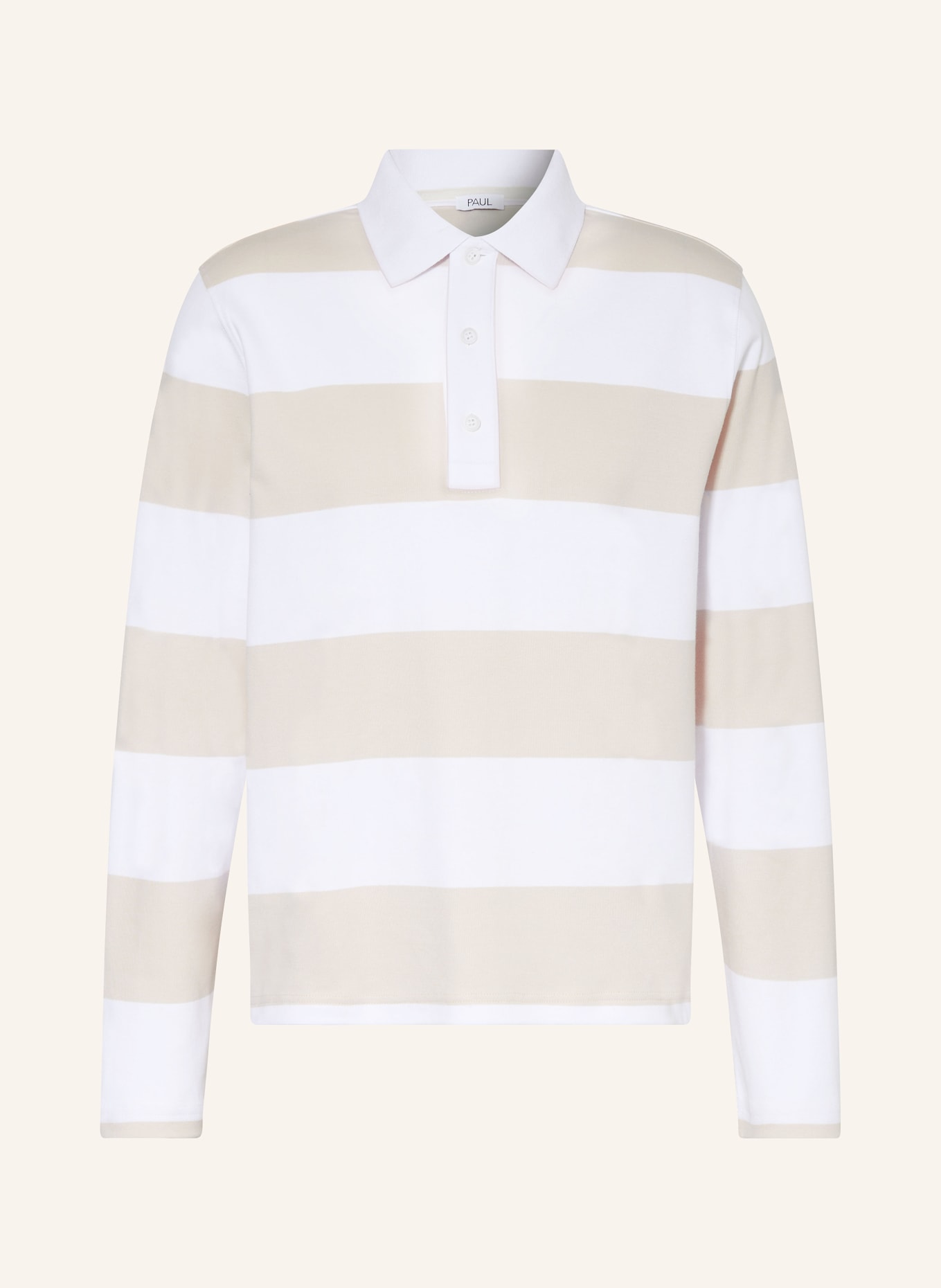 PAUL Rugby shirt, Color: BEIGE/ WHITE (Image 1)