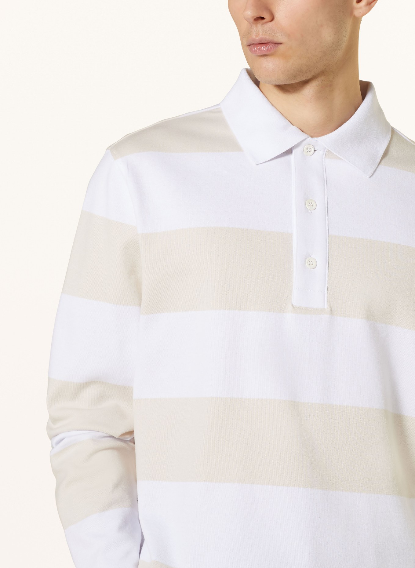 PAUL Rugby shirt, Color: BEIGE/ WHITE (Image 4)