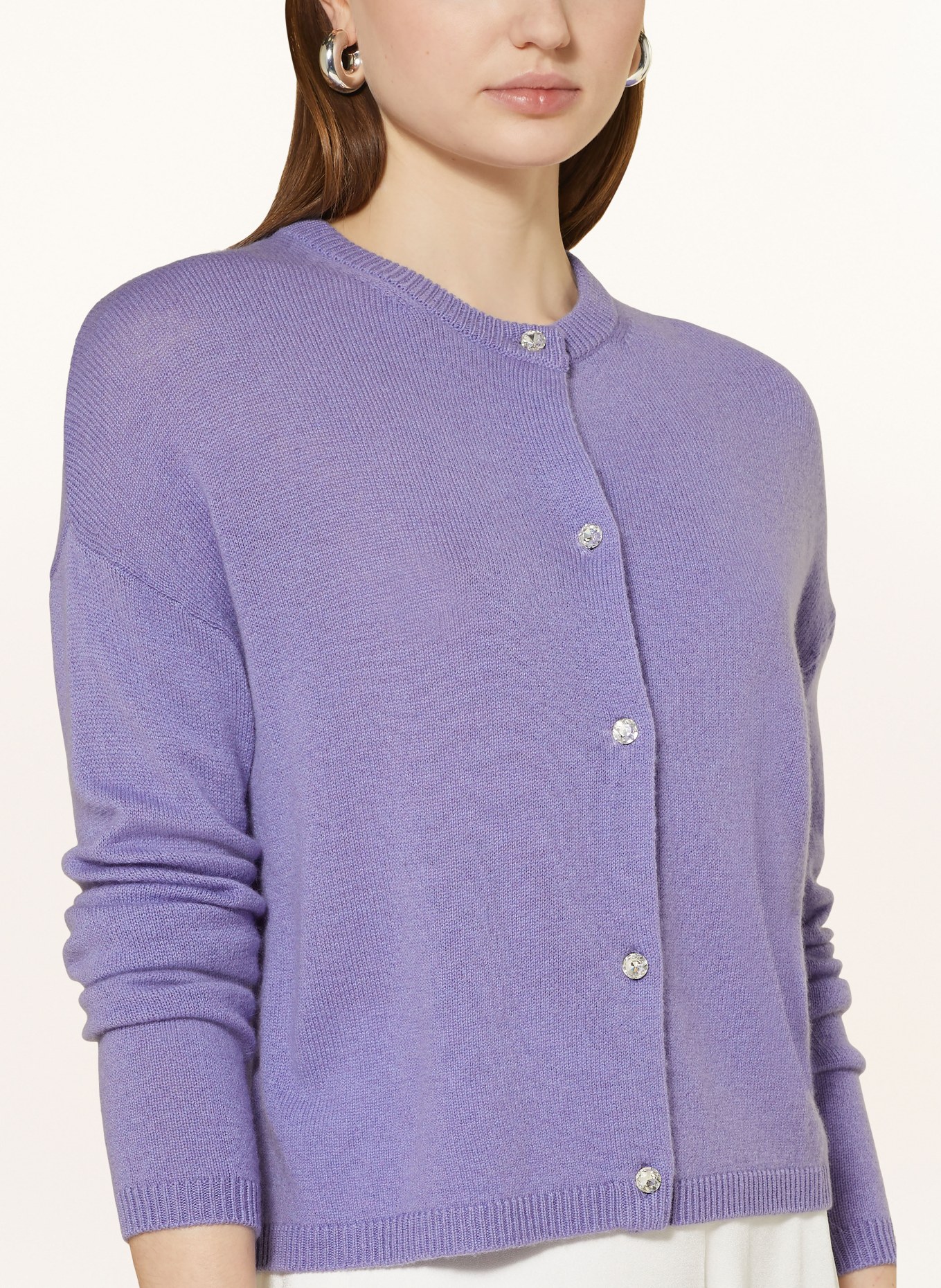 darling harbour Cardigan with cashmere, Color: PURPLE (Image 4)