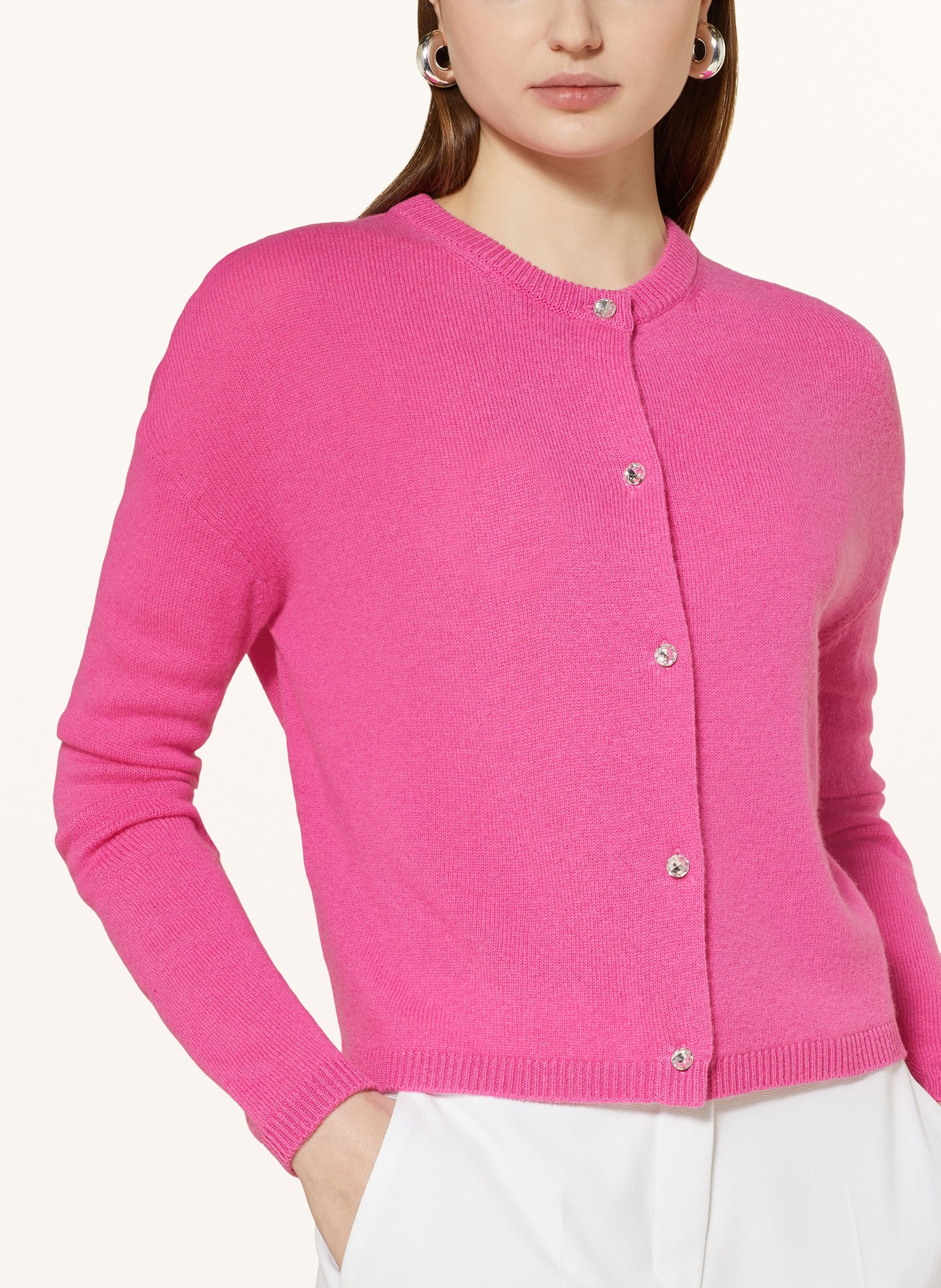 darling harbour Cardigan with cashmere, Color: PINK (Image 4)