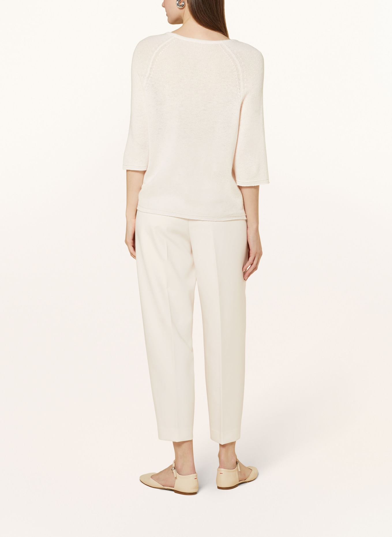 darling harbour Sweater with cashmere and 3/4 sleeves, Color: CREAM (Image 3)