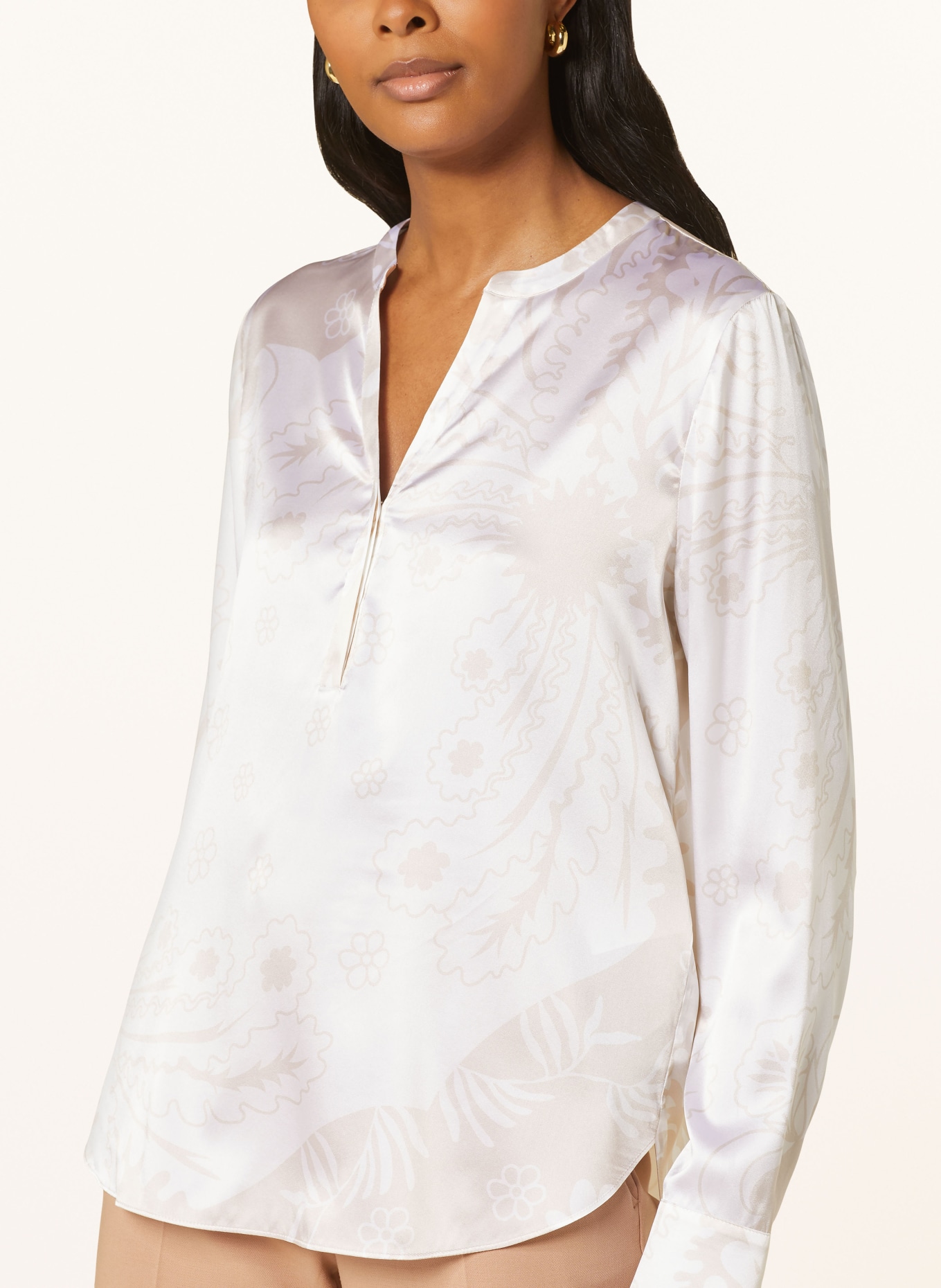 lilienfels Silk tunic, Color: ECRU/ CREAM (Image 4)