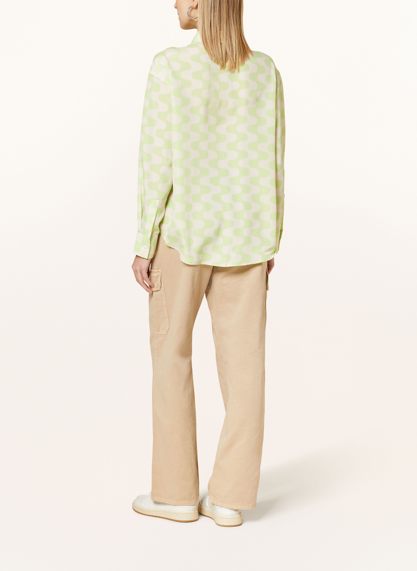 OPUS Shirt blouse FRIDAMI, Color: LIGHT GREEN/ CREAM (Image 3)