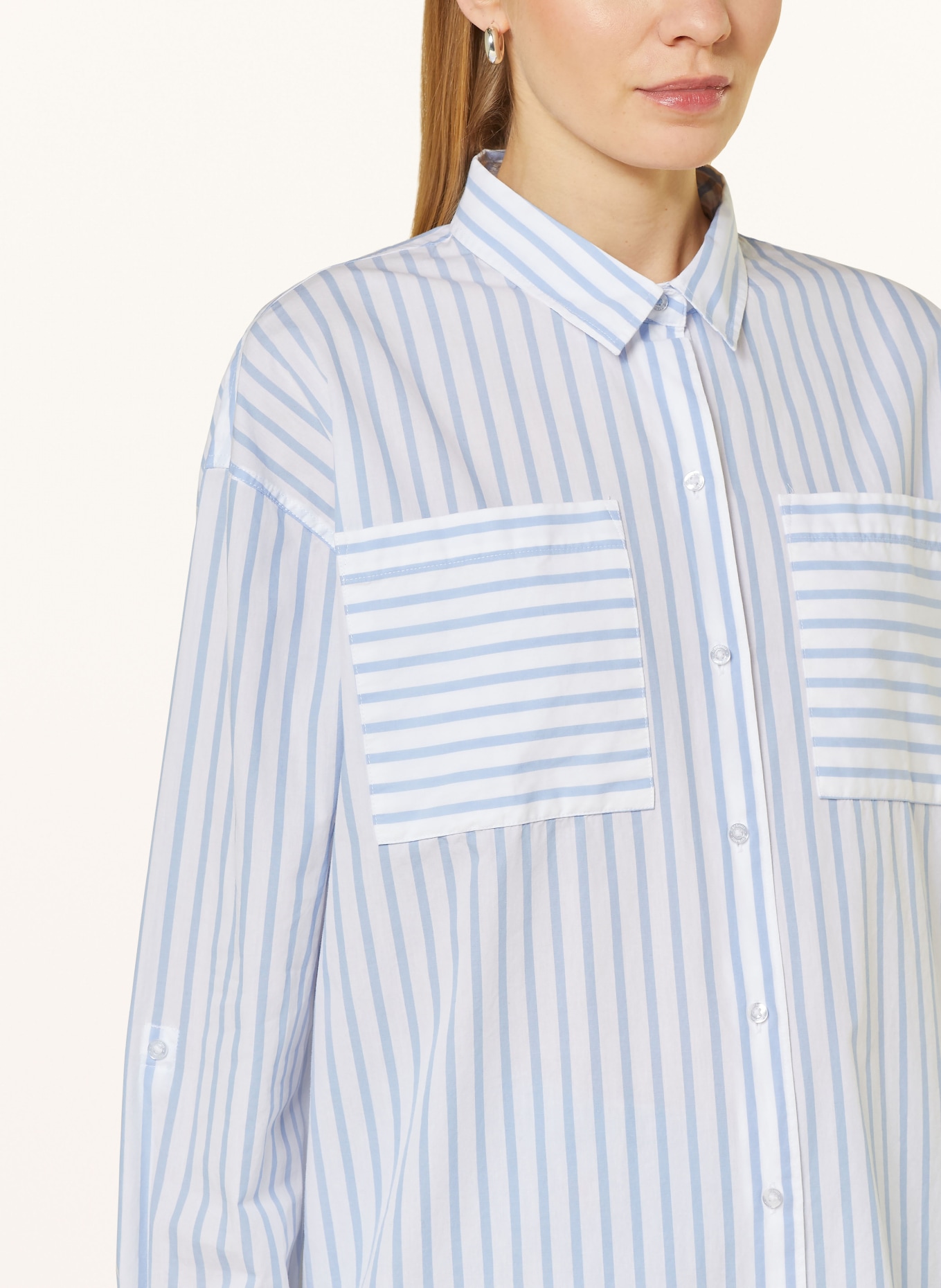 Barbour Hemdbluse NICOLA, Farbe: WEISS/ HELLBLAU (Bild 4)