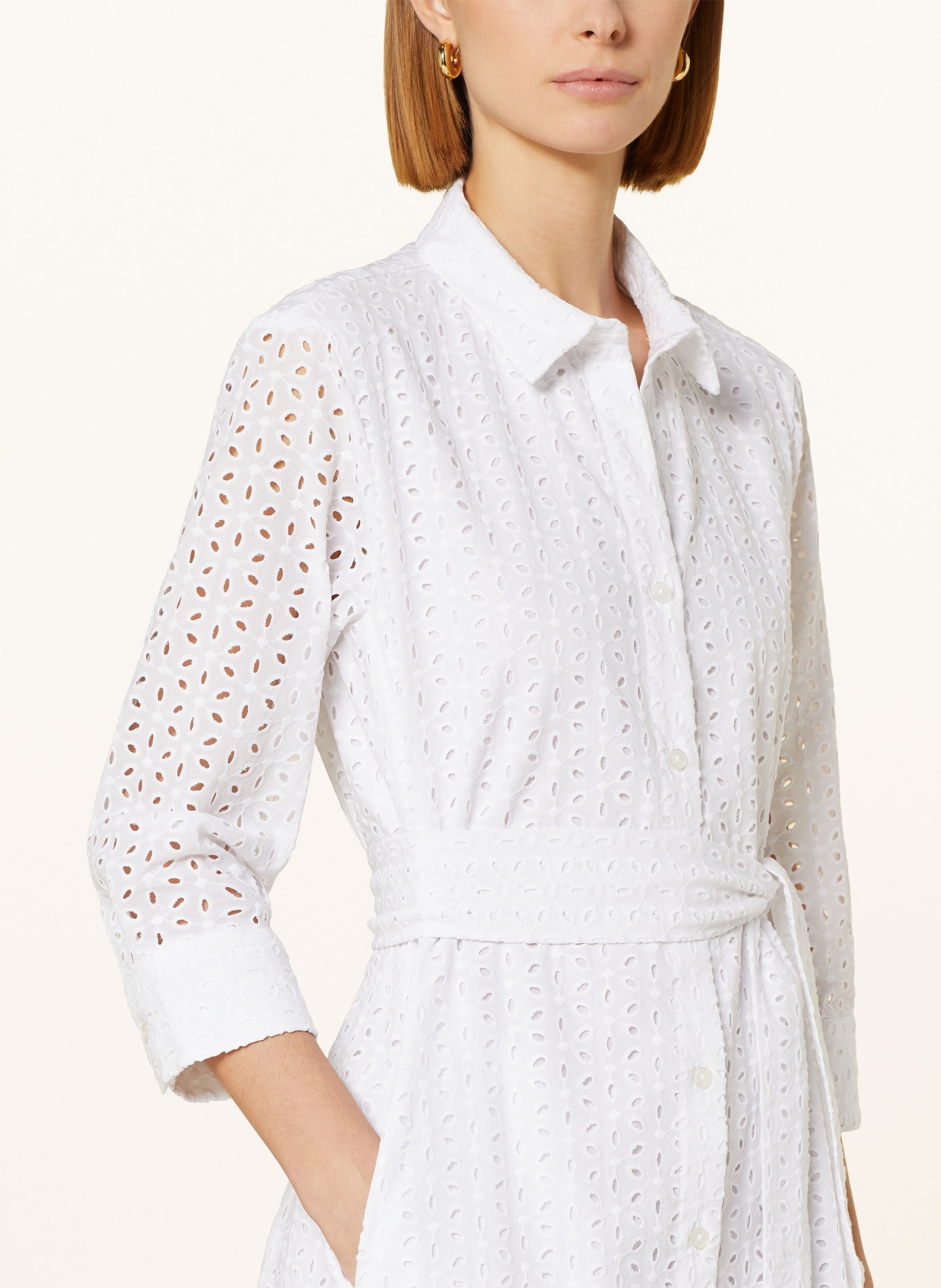 rossana diva Shirt dress in lace, Color: WHITE (Image 4)